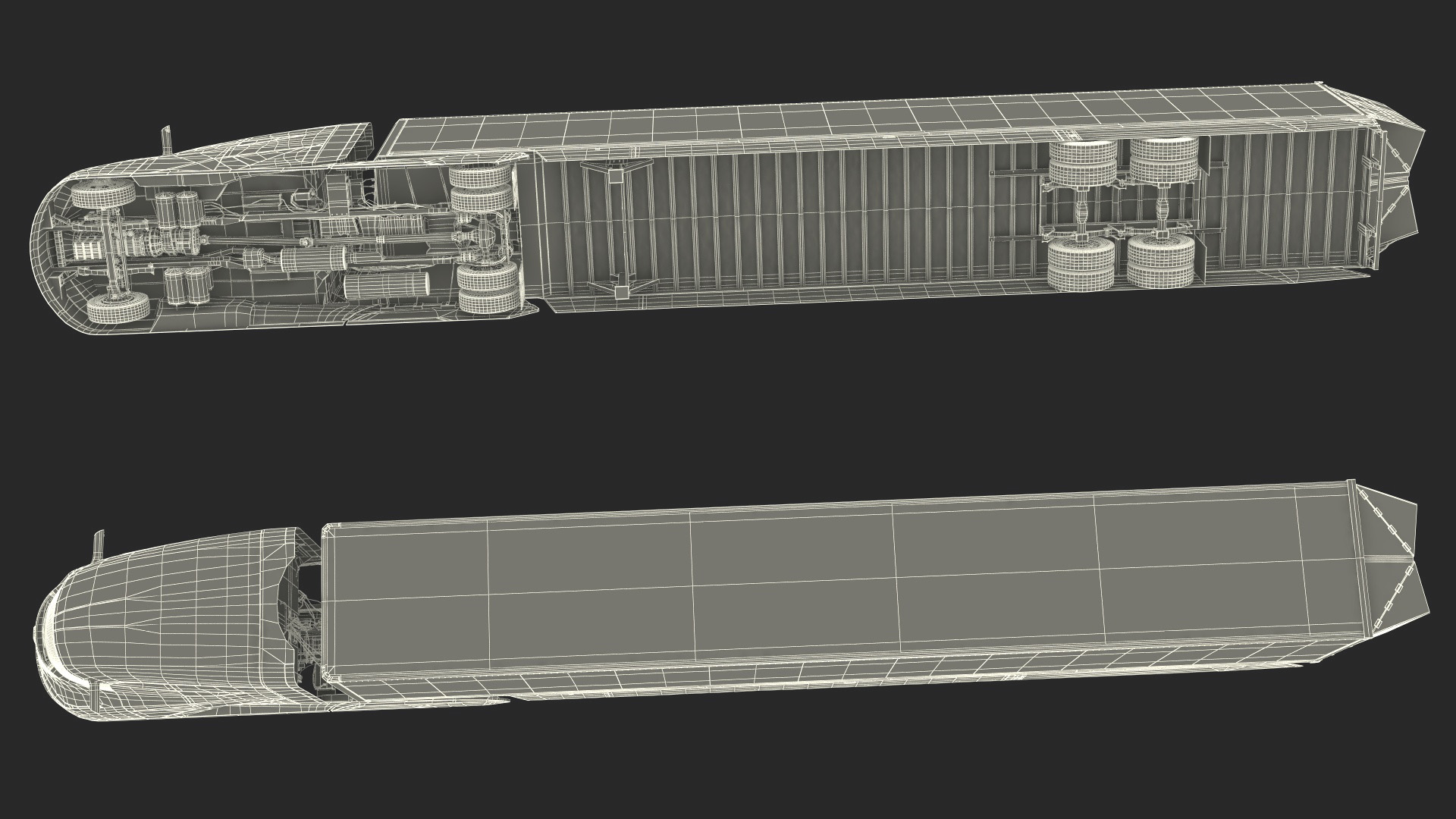 3D Kenworth SuperTruck 2 Rigged model