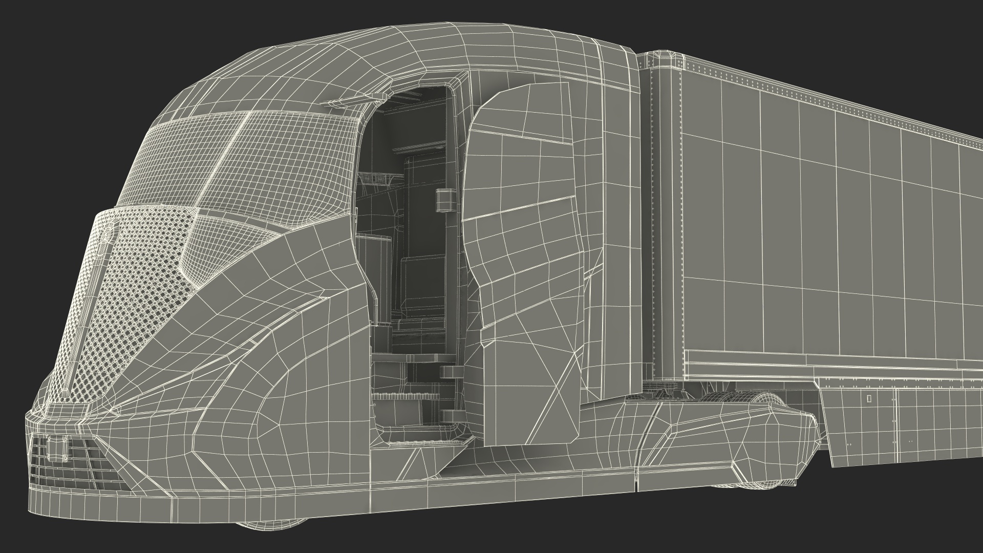 3D Kenworth SuperTruck 2 Rigged model