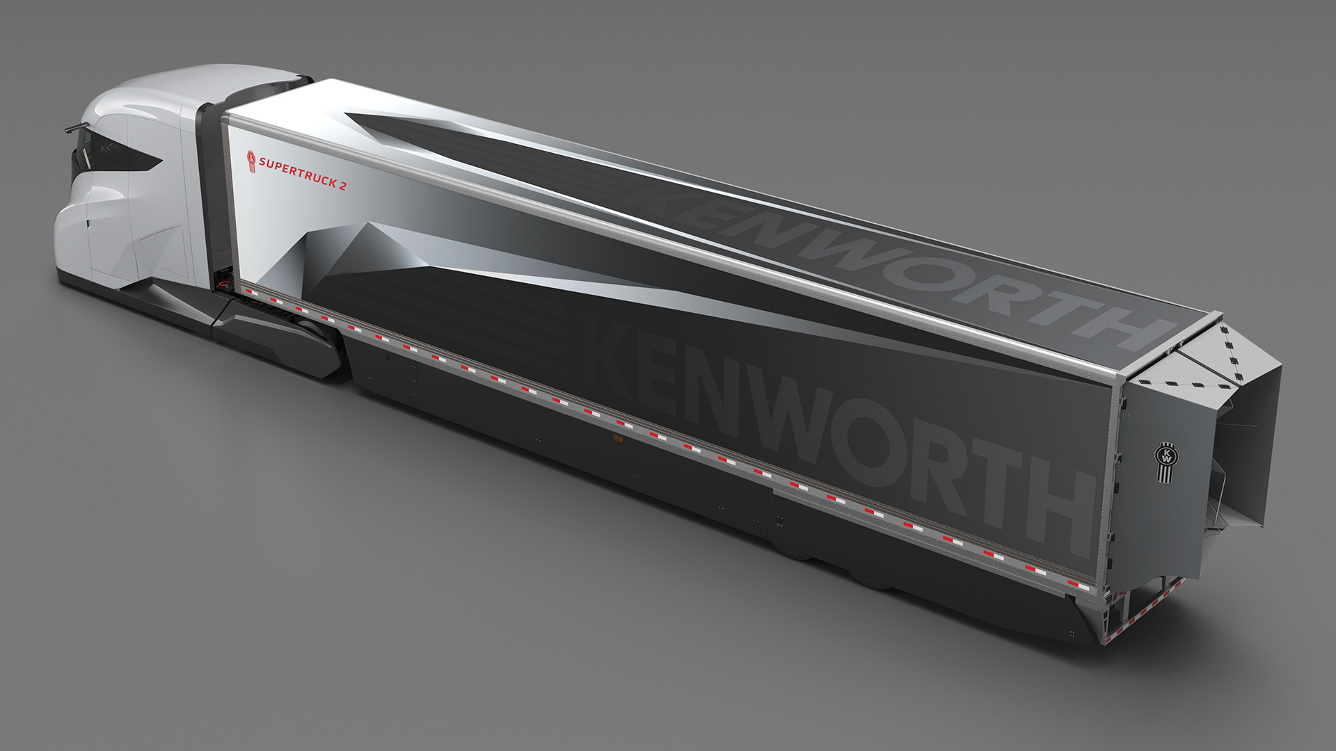 3D Kenworth SuperTruck 2 Rigged model