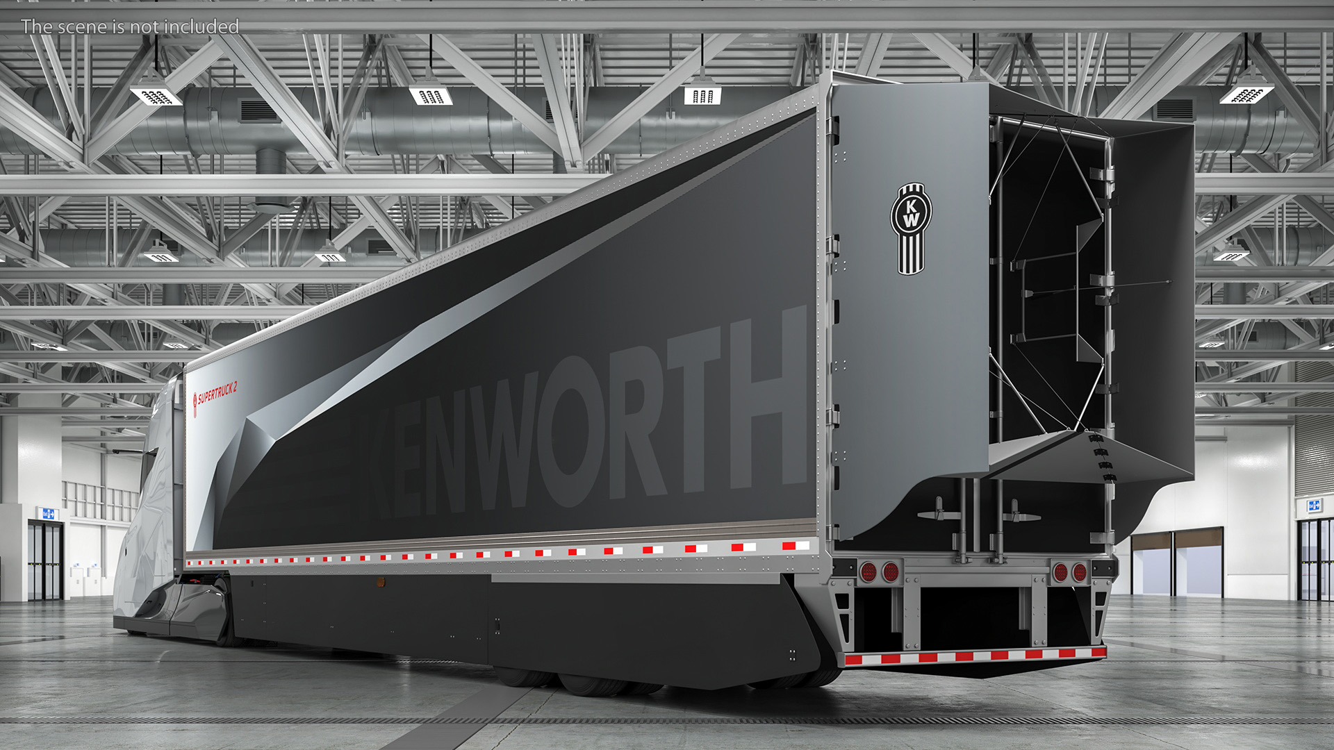 3D Kenworth SuperTruck 2 Rigged model