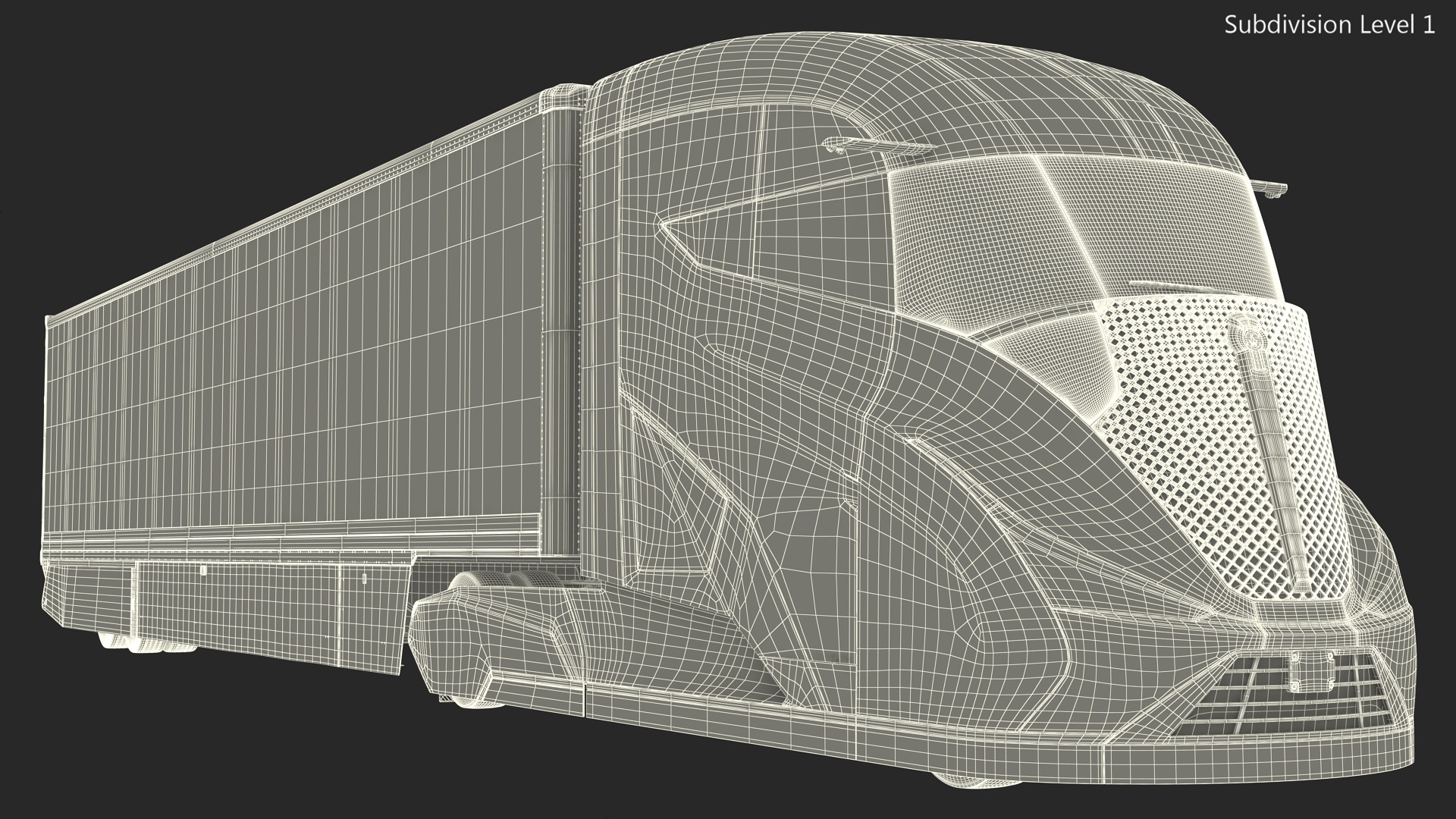 3D Kenworth SuperTruck 2 Rigged model
