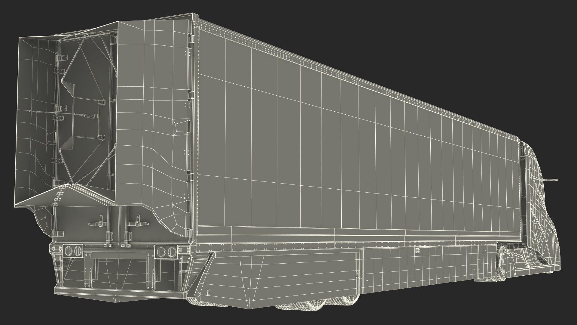 3D Kenworth SuperTruck 2 Rigged model