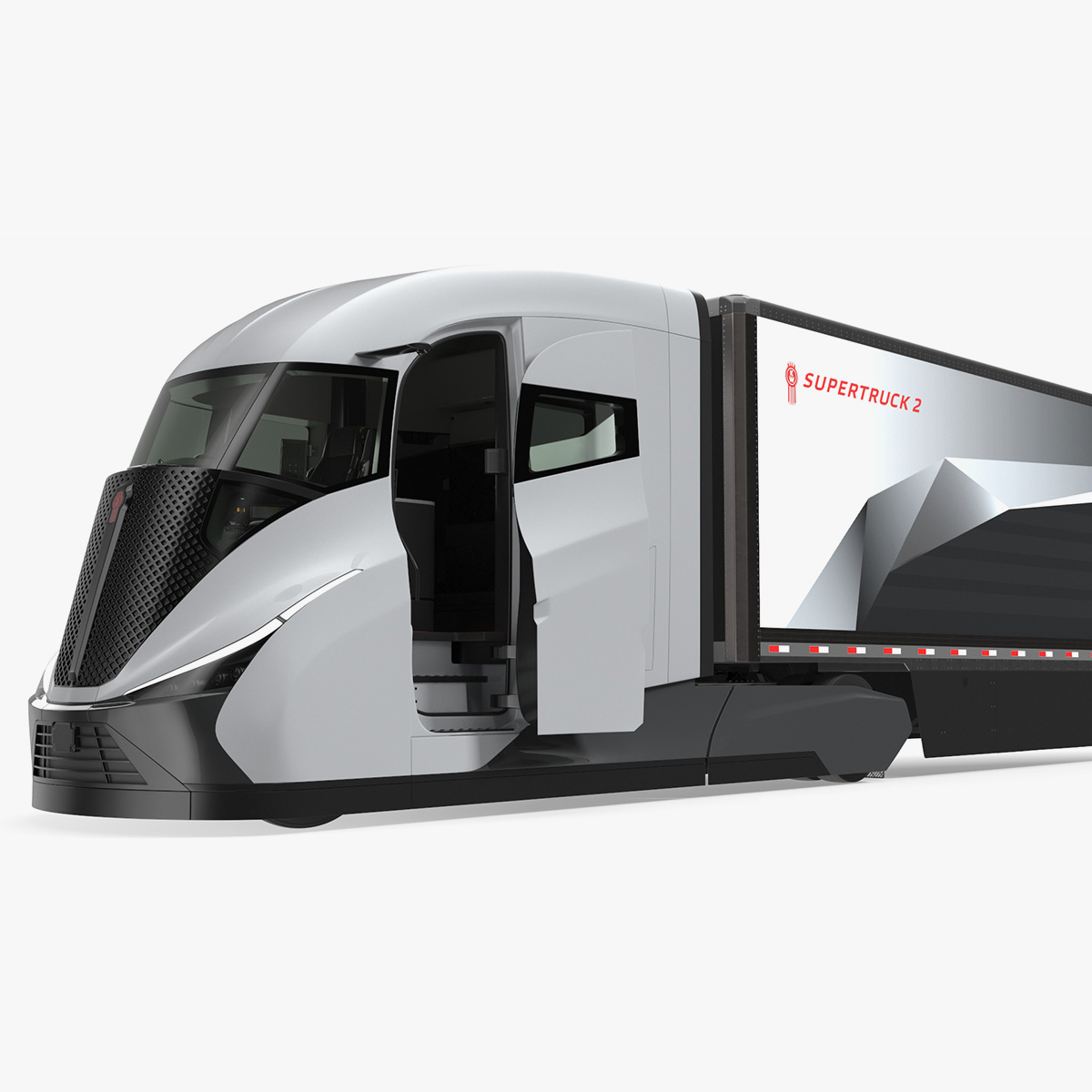 3D Kenworth SuperTruck 2 Rigged model