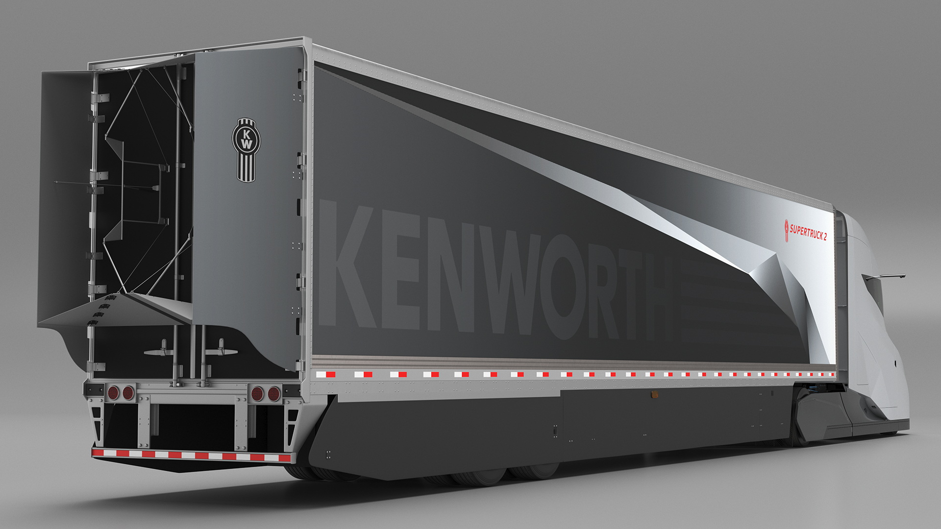 3D Kenworth SuperTruck 2 Rigged model