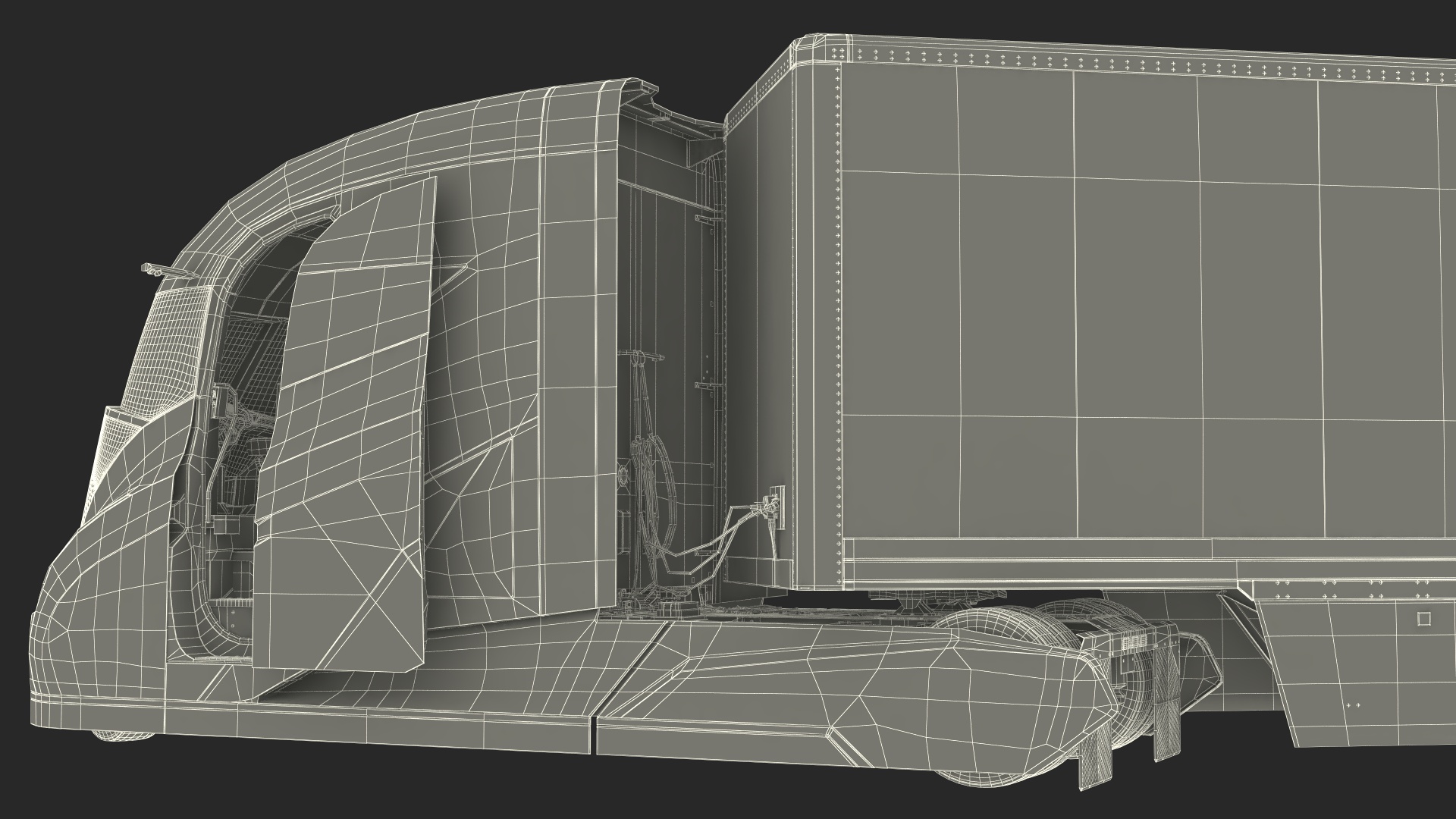 3D Kenworth SuperTruck 2 Rigged model