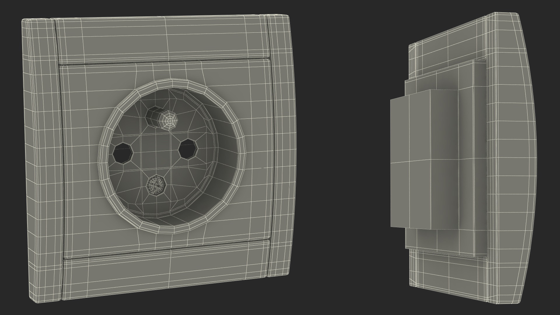 3D European Power Socket