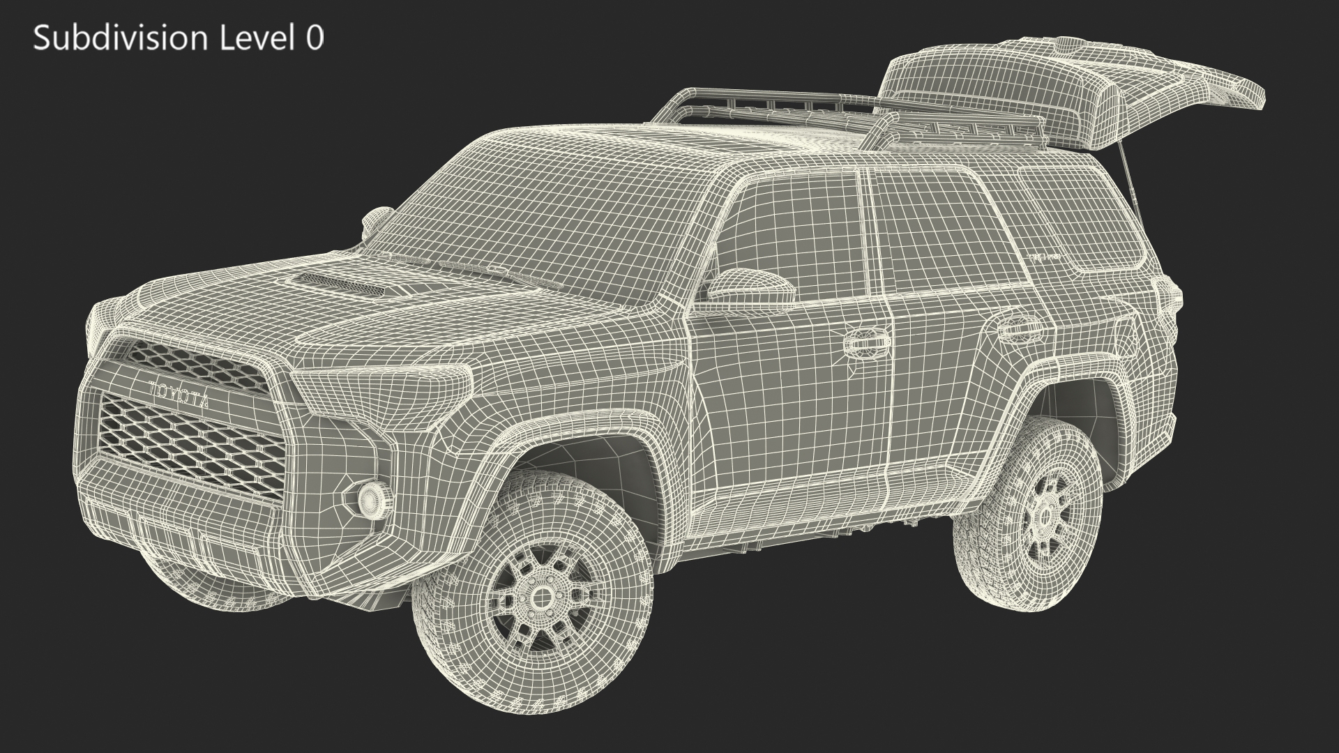 Toyota 4Runner TRD Pro Red Metallic 2021 Rigged 3D