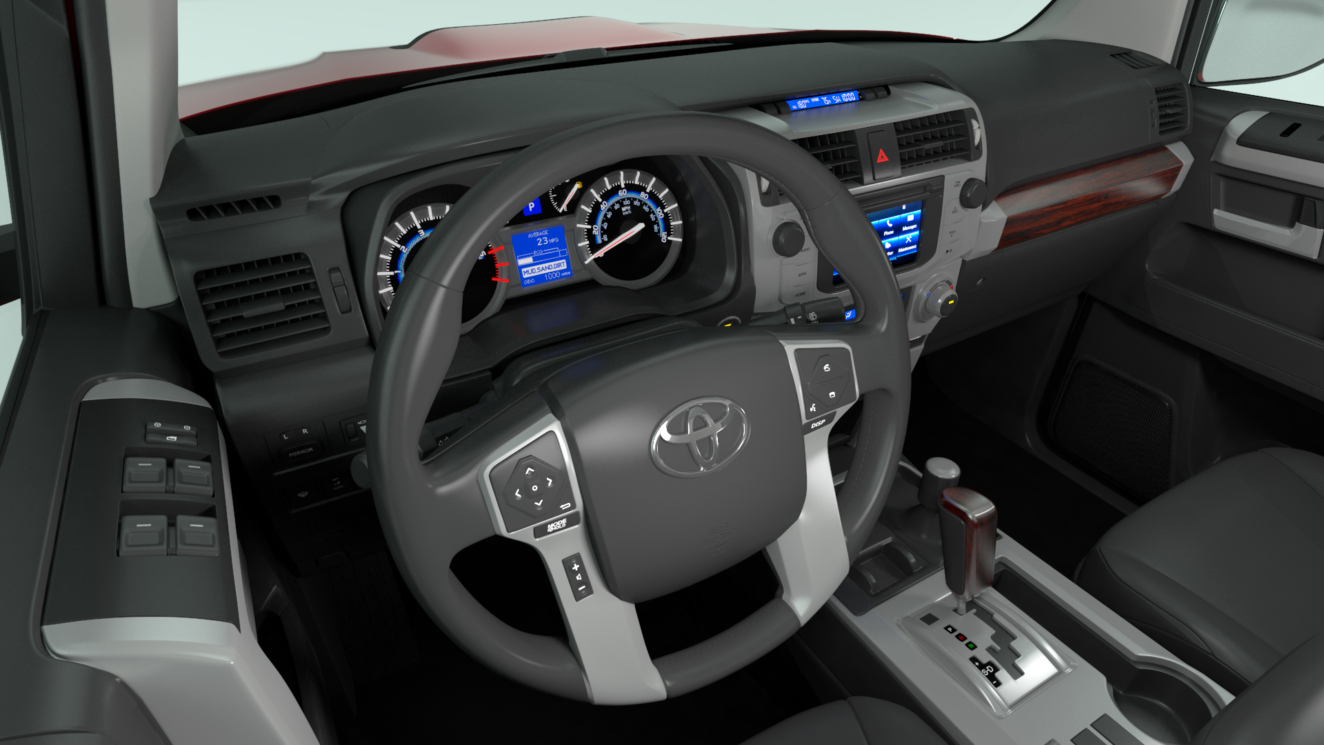 Toyota 4Runner TRD Pro Red Metallic 2021 Rigged 3D