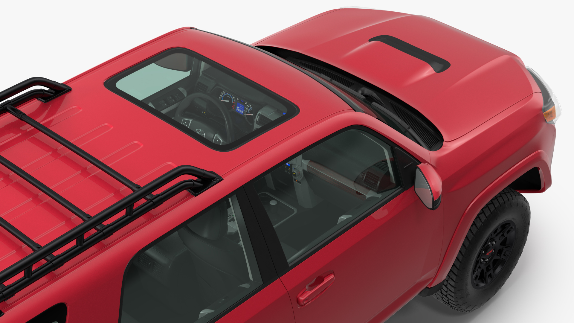 Toyota 4Runner TRD Pro Red Metallic 2021 Rigged 3D
