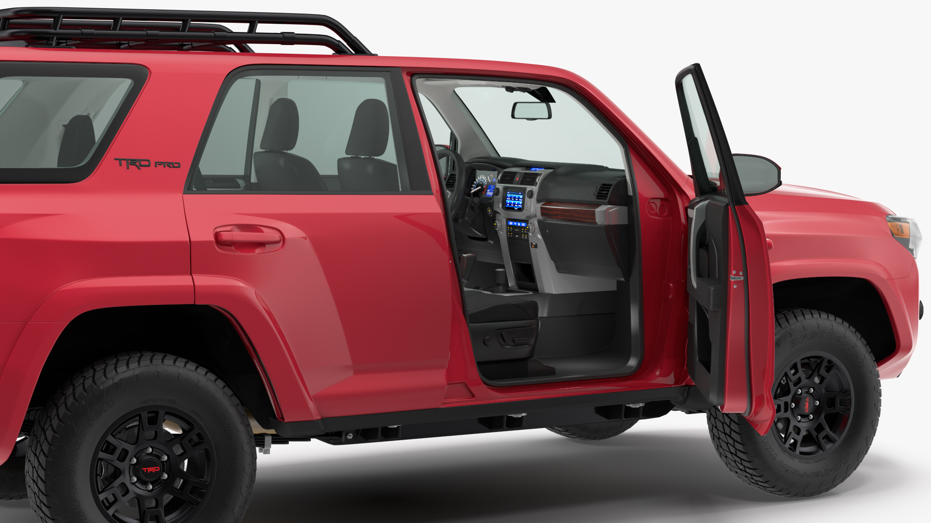 Toyota 4Runner TRD Pro Red Metallic 2021 Rigged 3D