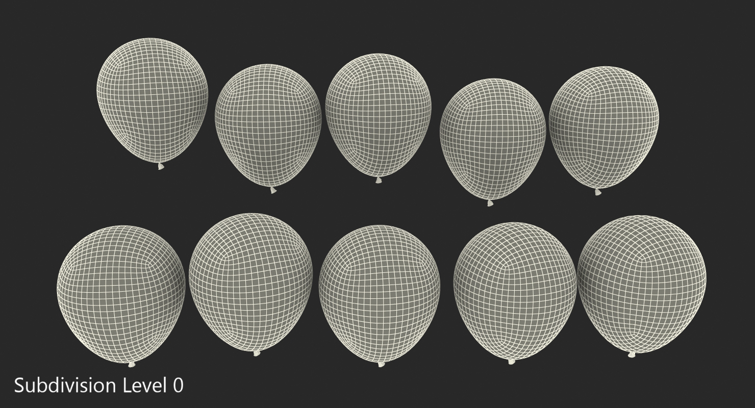 3D model Alphabet on Balloons