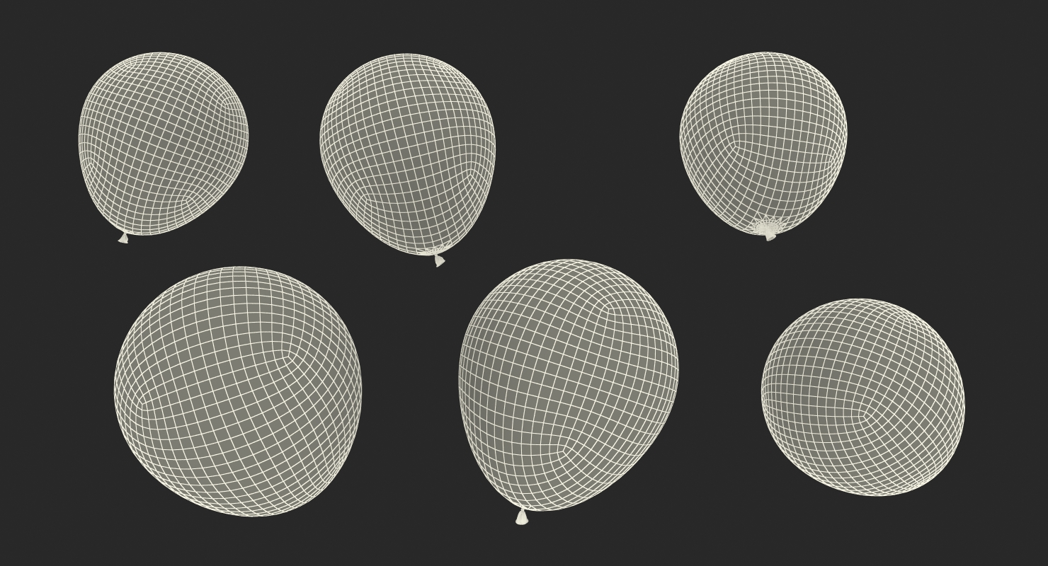 3D model Alphabet on Balloons