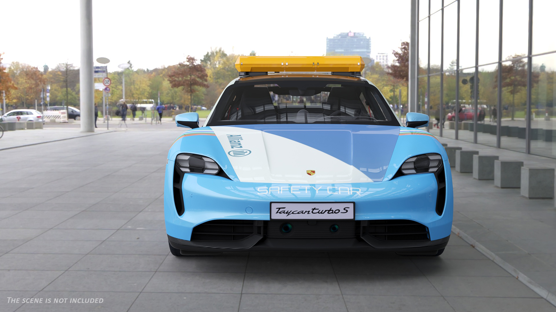 3D model Porsche Taycan Turbo S 2020 Safety Car Rigged
