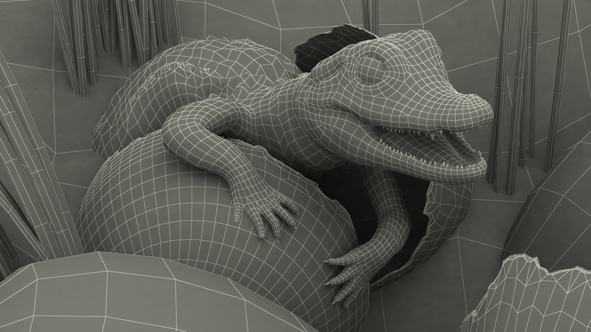 3D model Baby Crocodiles Nest