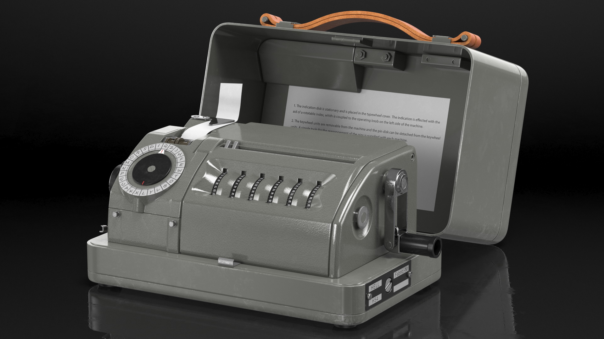 Portable Mechanical Cipher Machine 3D model