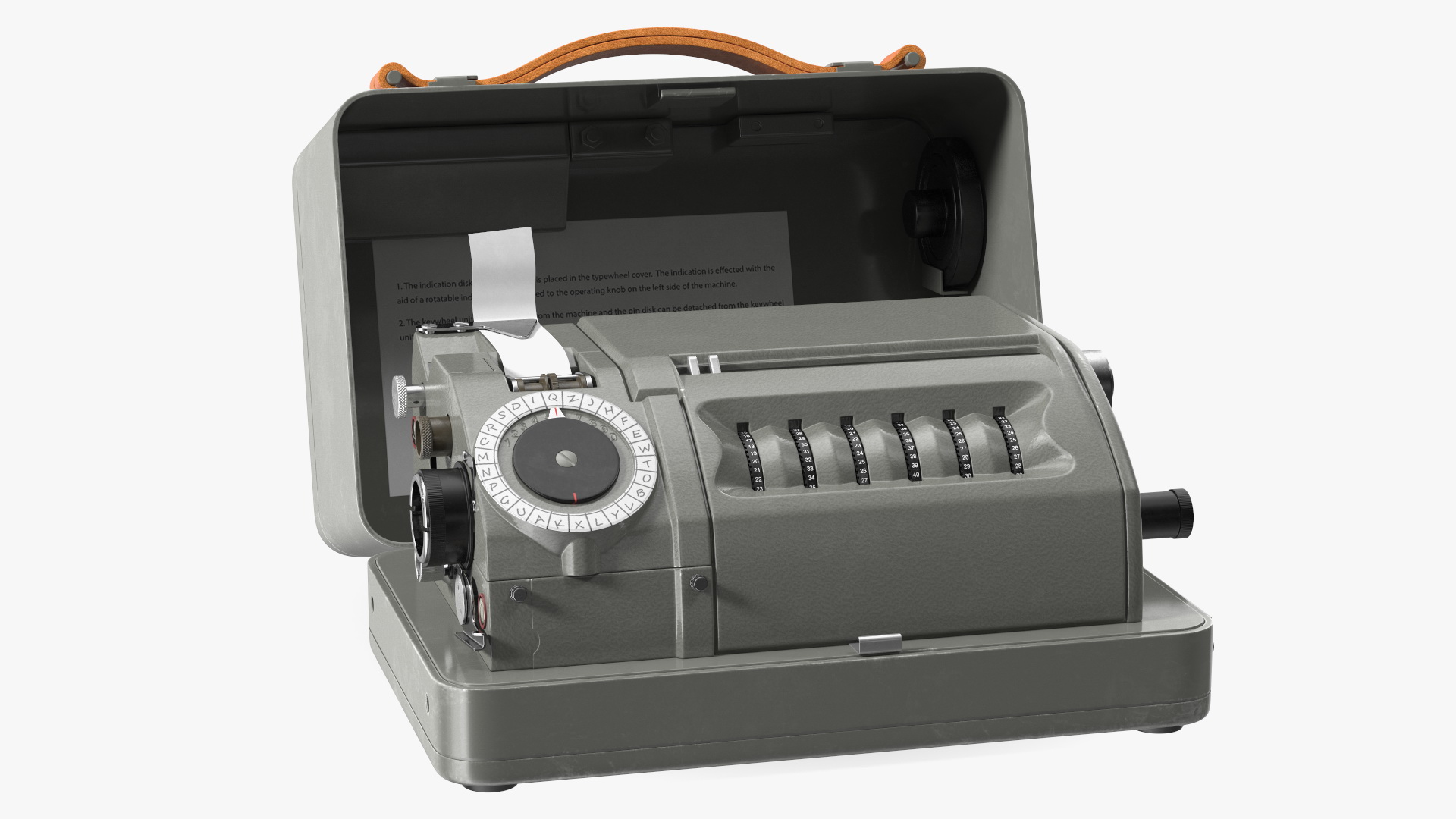 Portable Mechanical Cipher Machine 3D model