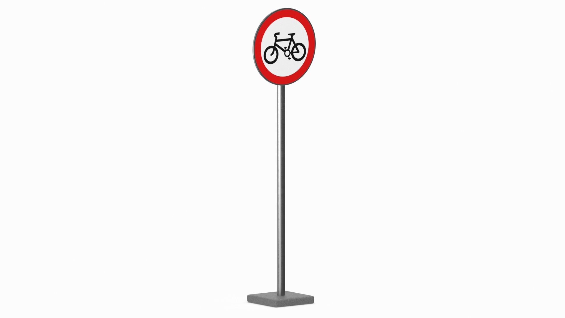 3D model Road Sign No Cycling