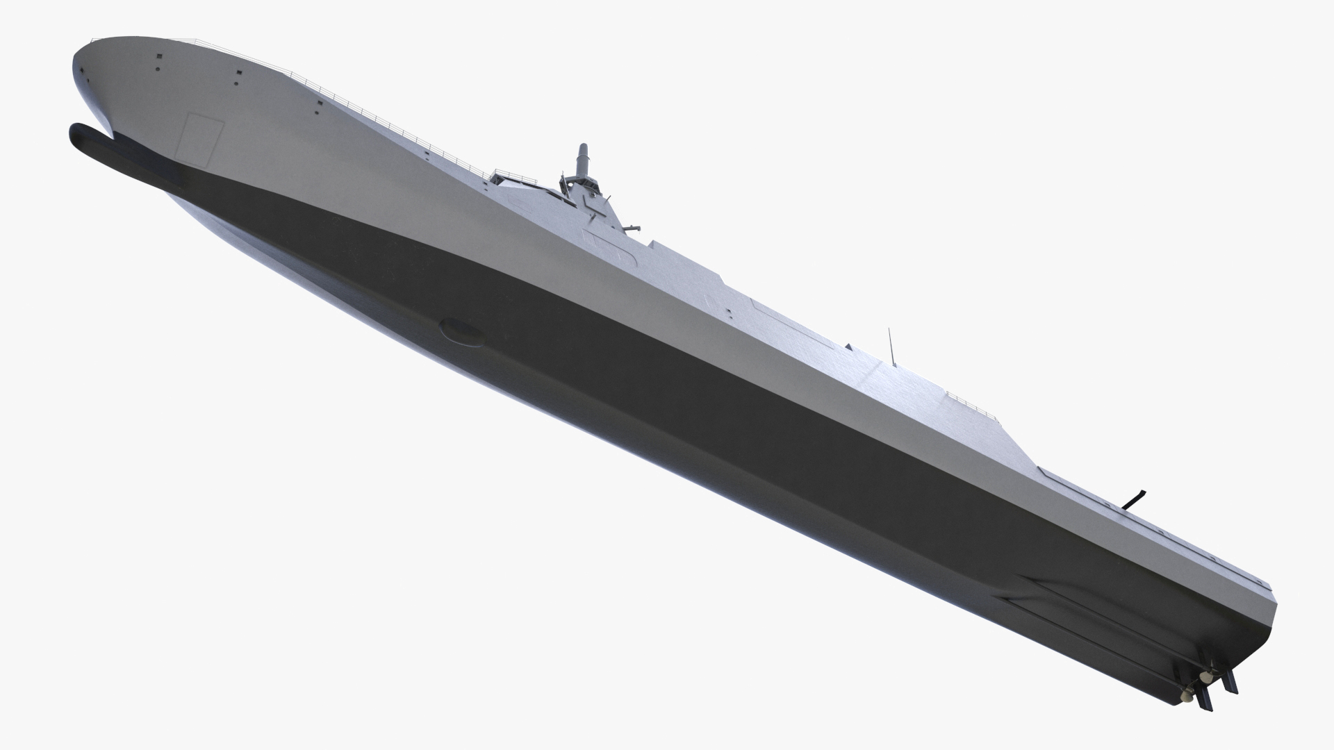 3D Japanese Mogami Class Frigate FFM-2 with Helicopter
