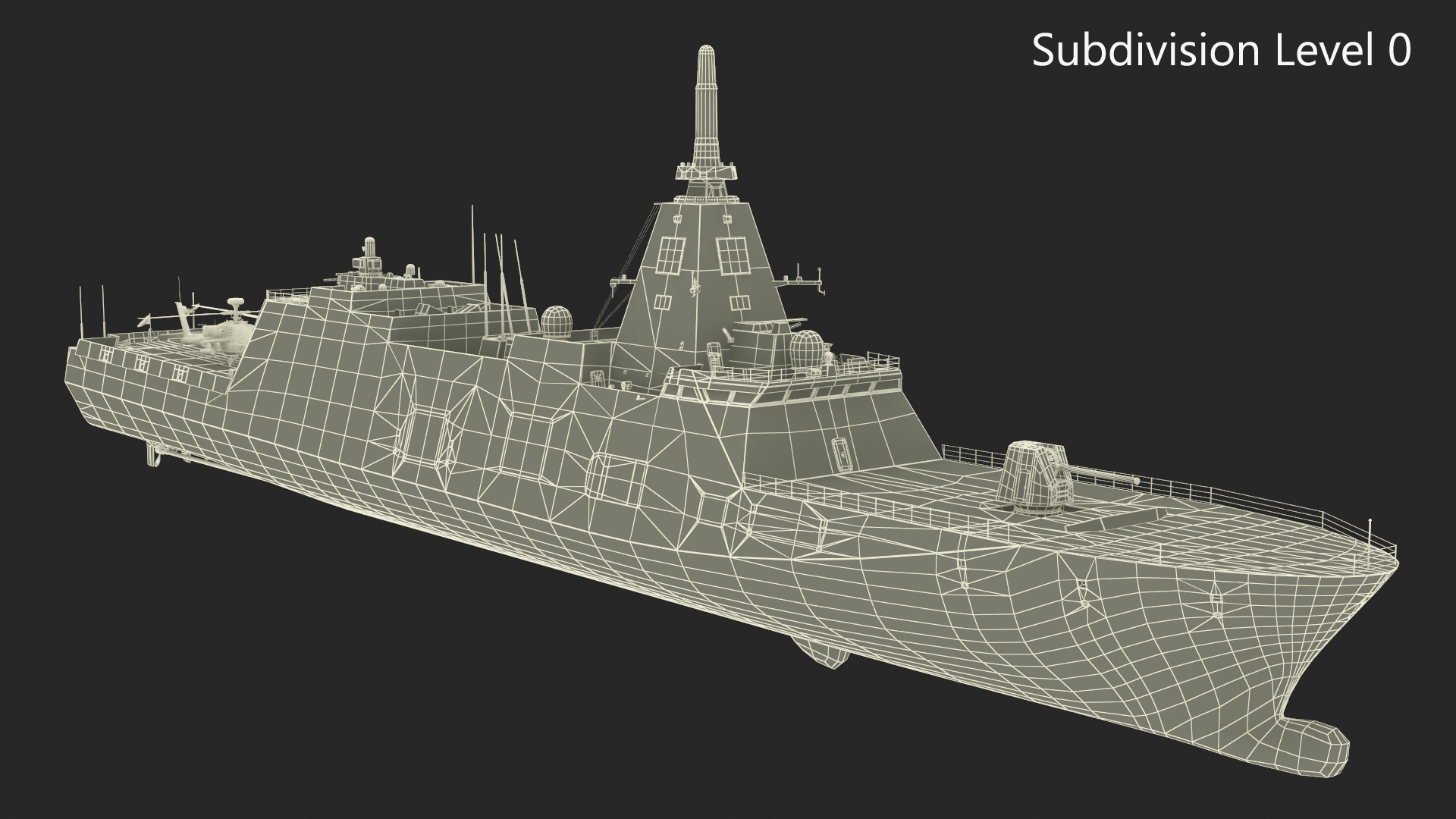 3D Japanese Mogami Class Frigate FFM-2 with Helicopter