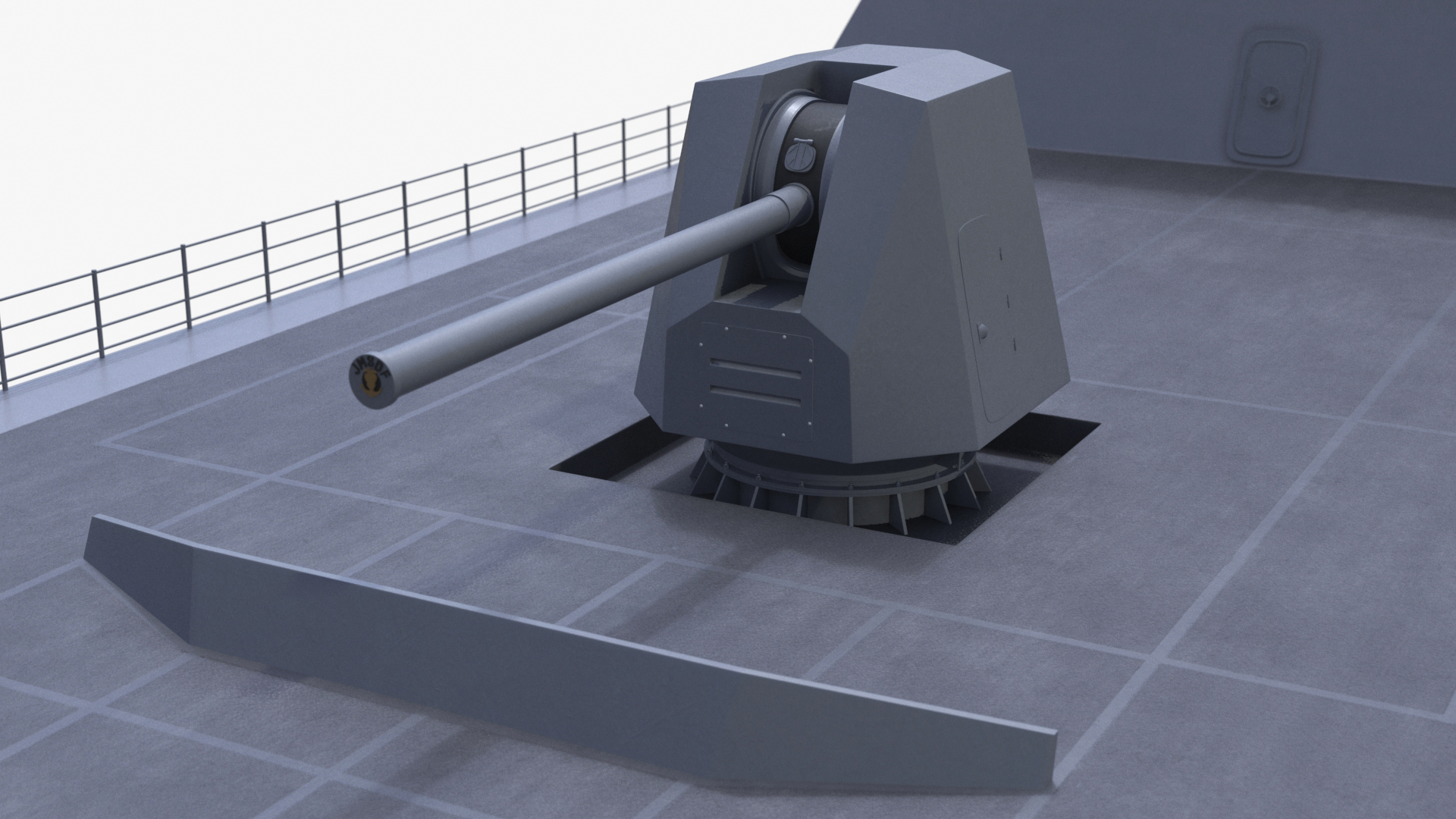 3D Japanese Mogami Class Frigate FFM-2 with Helicopter