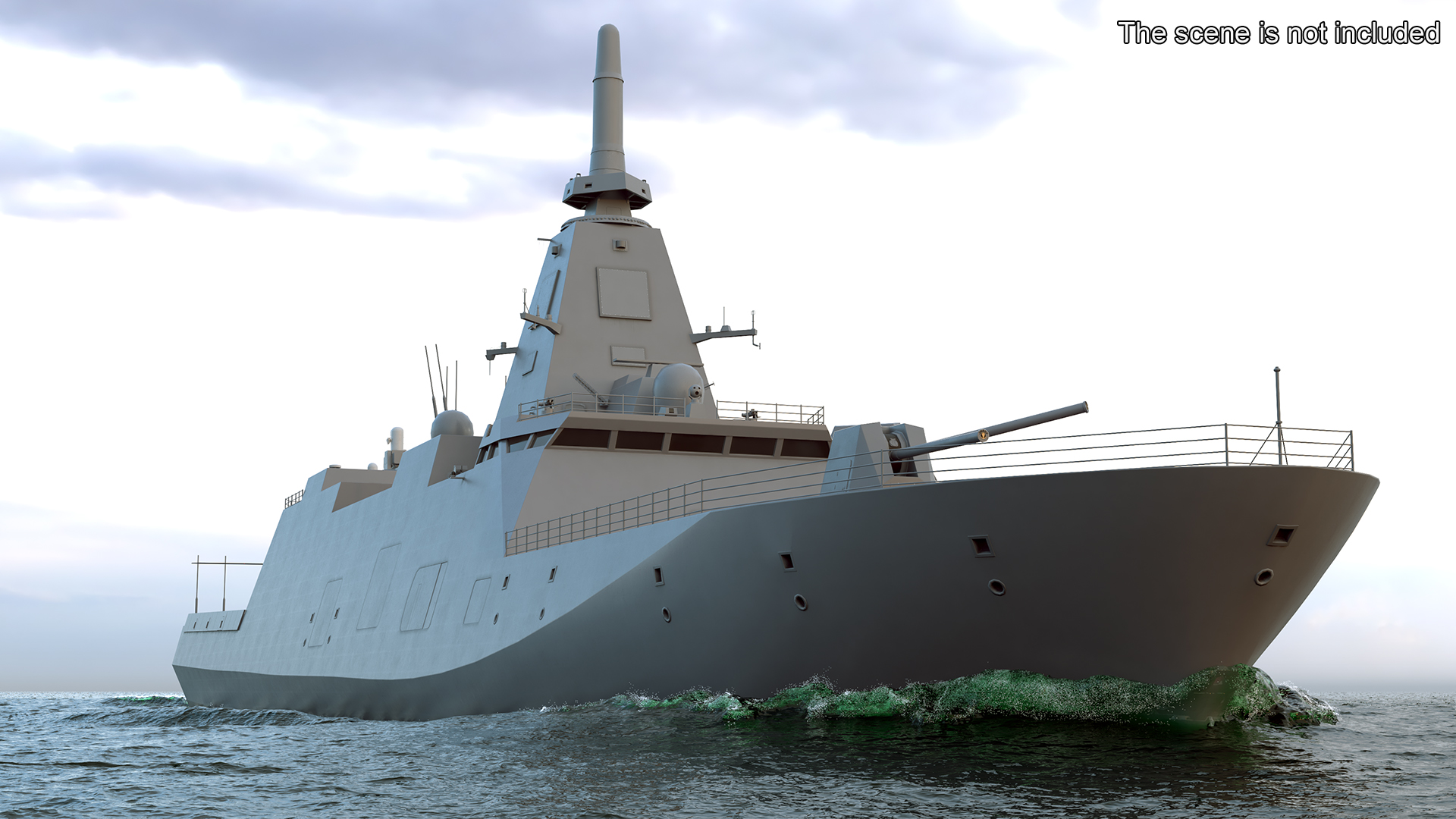 3D Japanese Mogami Class Frigate FFM-2 with Helicopter