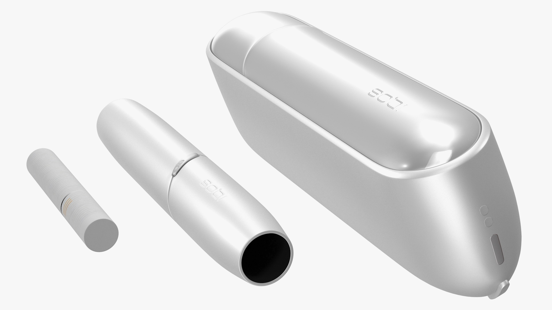 IQOS 3 DUO Electronic Cigarettes White Set 3D