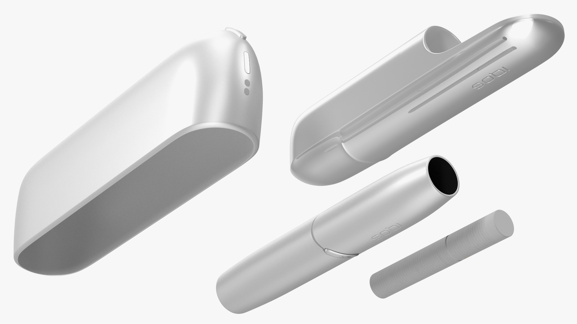 IQOS 3 DUO Electronic Cigarettes White Set 3D