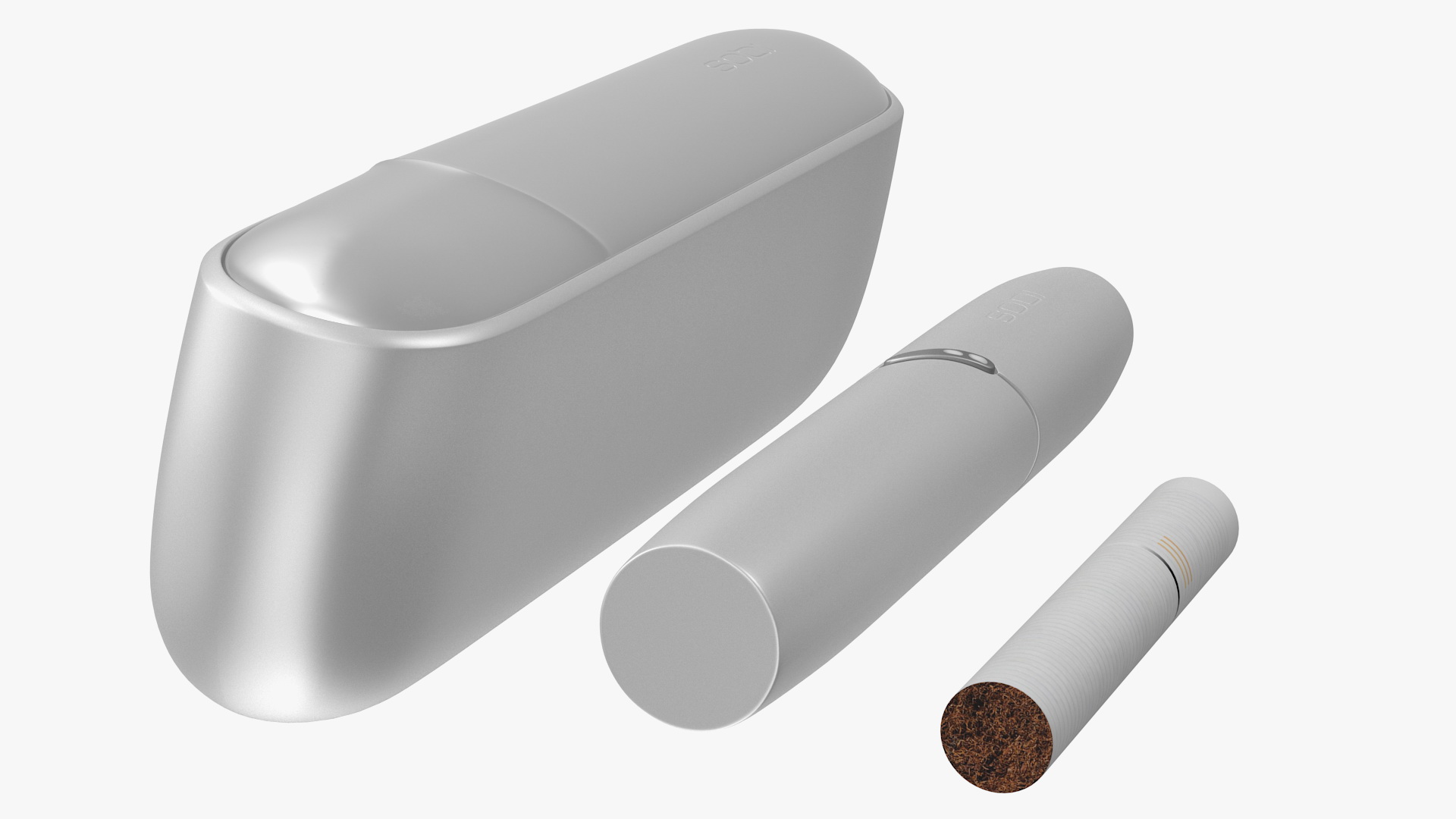 IQOS 3 DUO Electronic Cigarettes White Set 3D