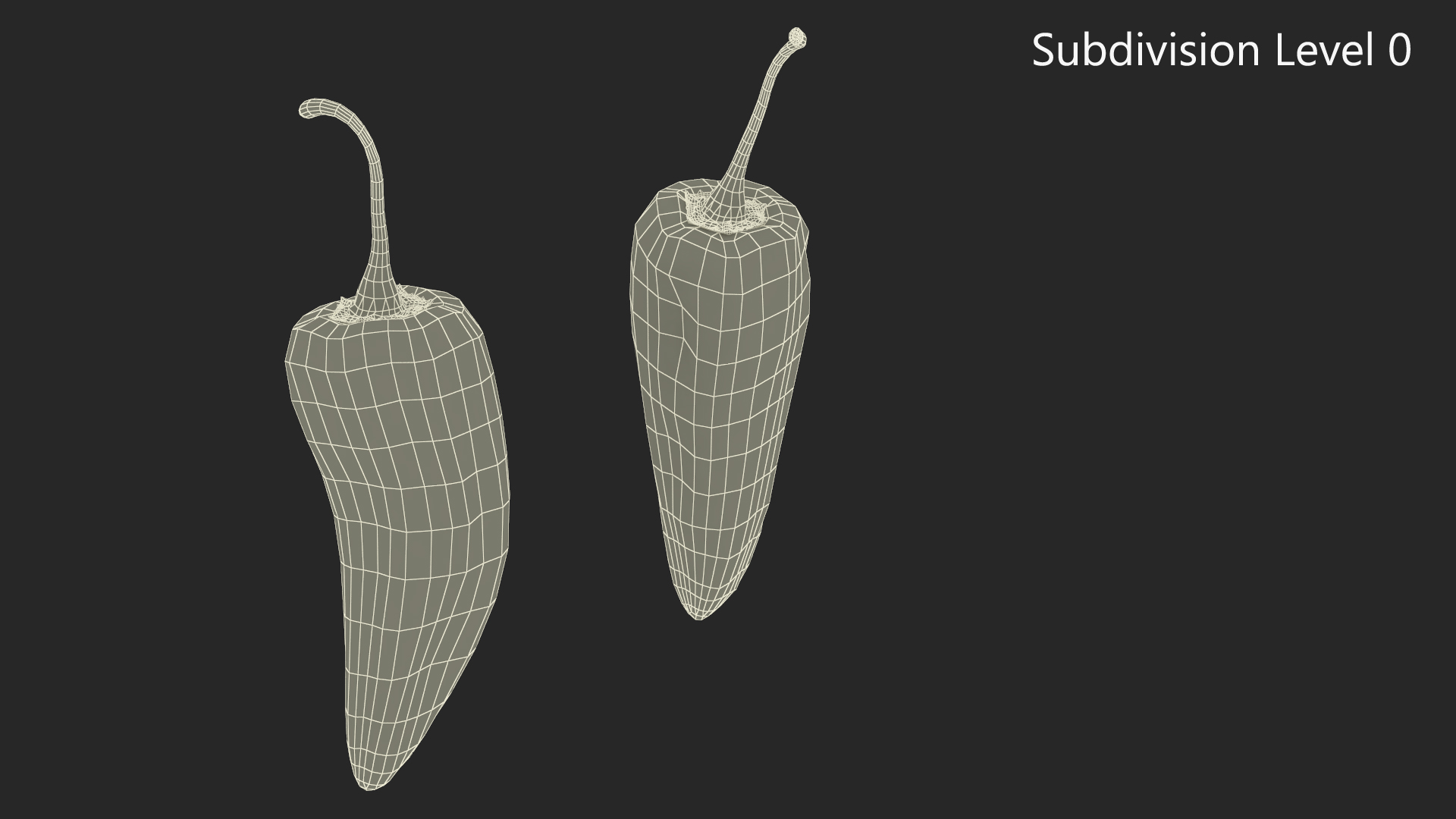 Purple Chili Pepper 3D model