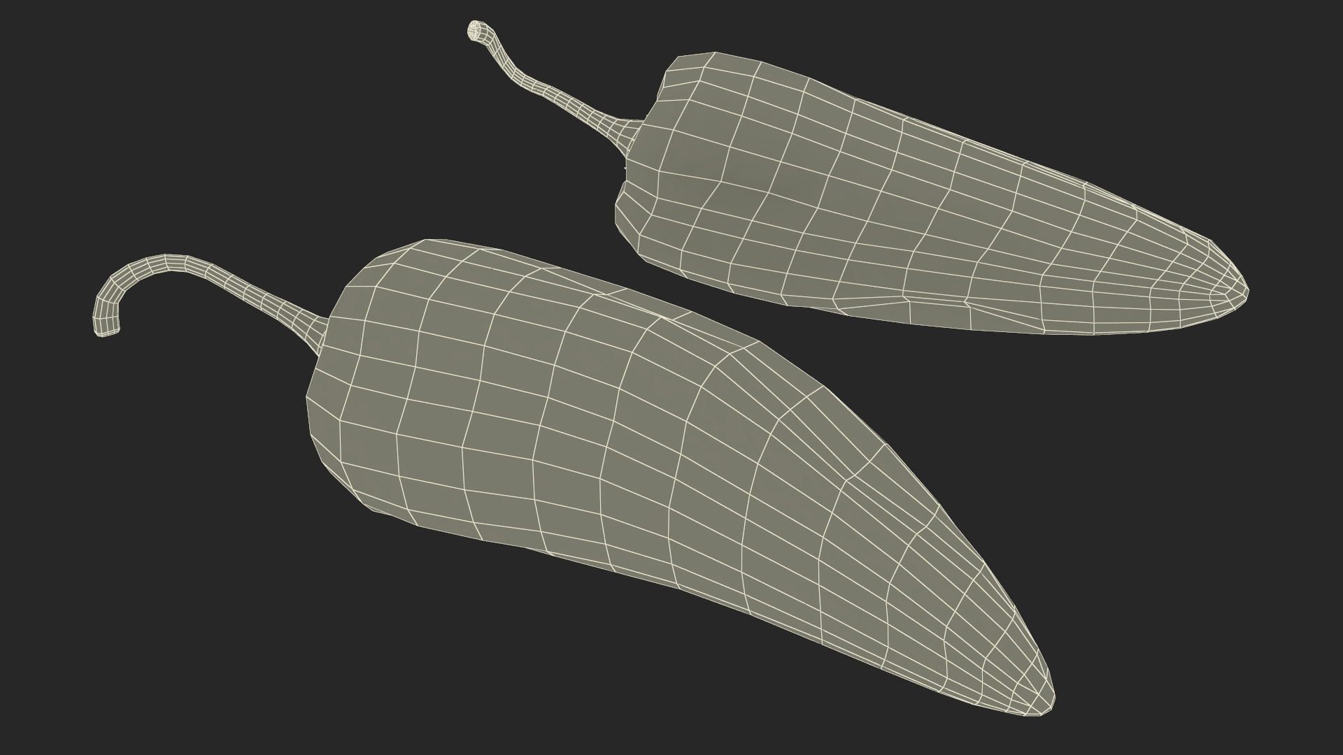 Purple Chili Pepper 3D model