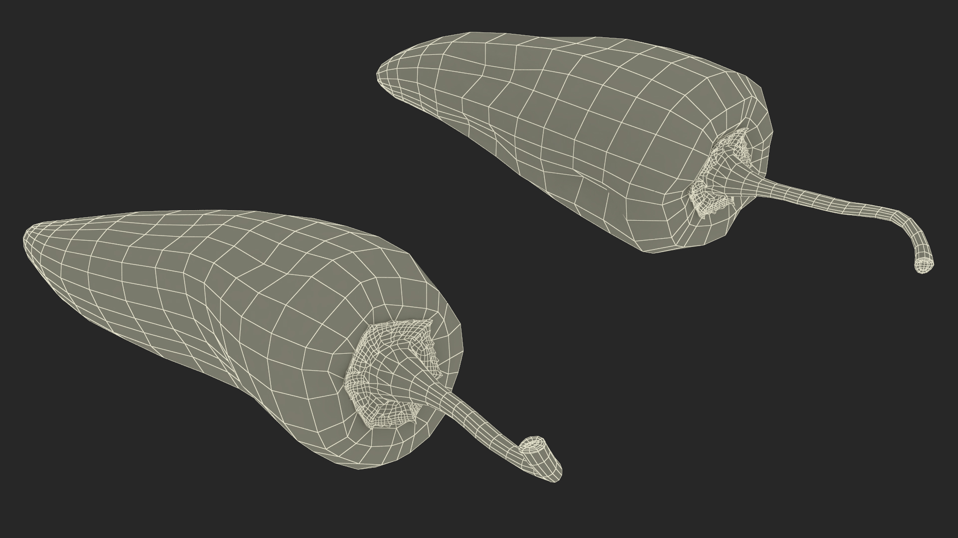 Purple Chili Pepper 3D model