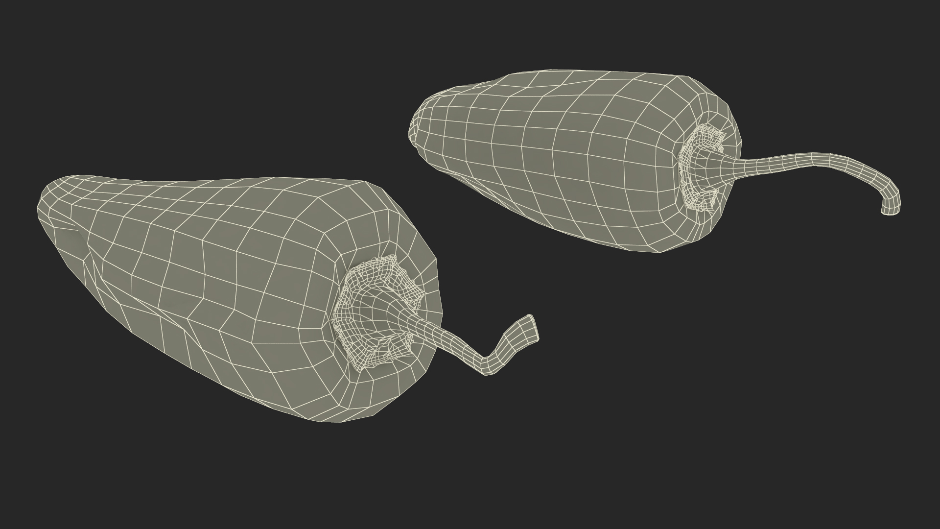 Purple Chili Pepper 3D model