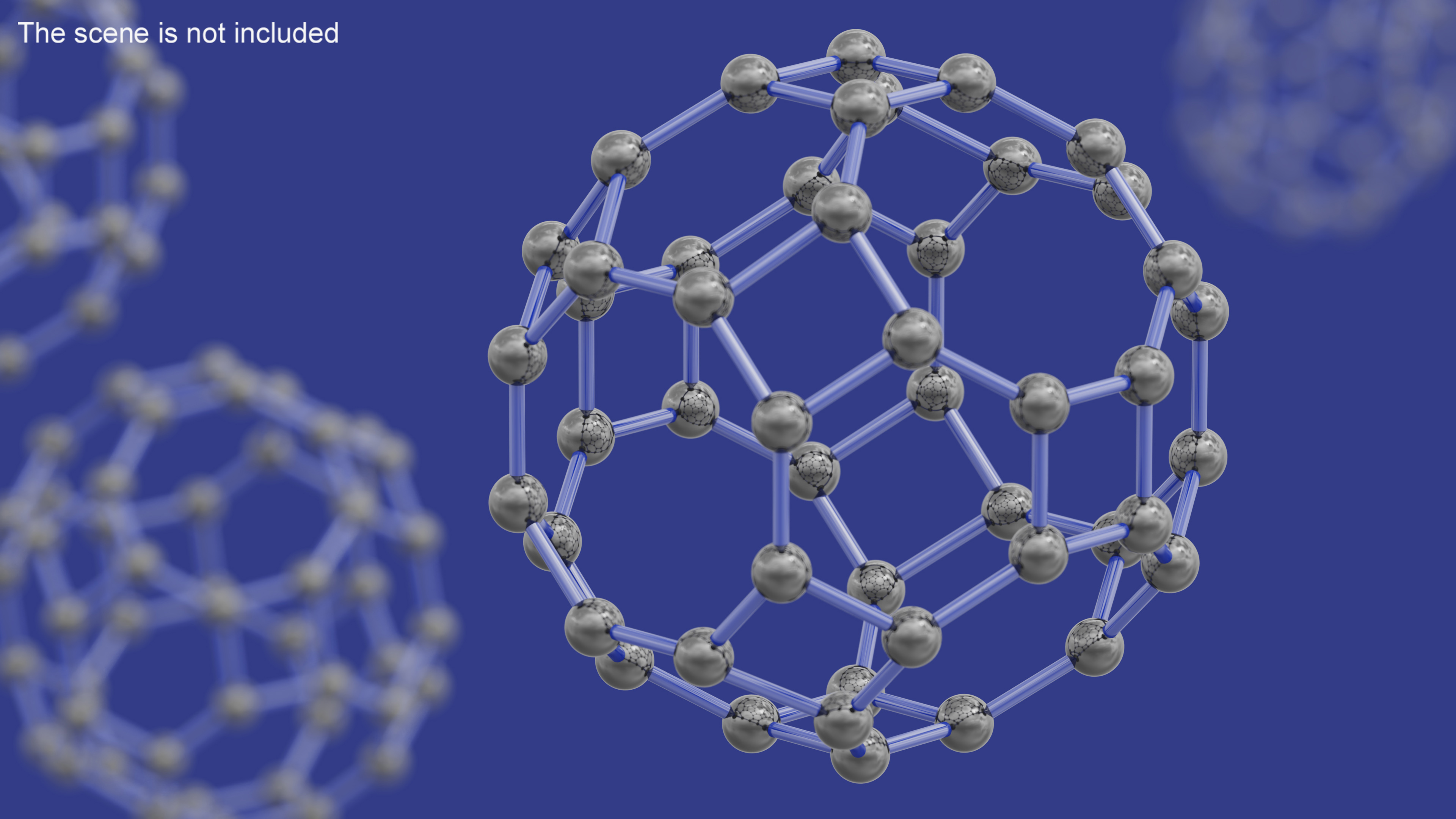 Buckminsterfullerene Molecule Structure 3D model