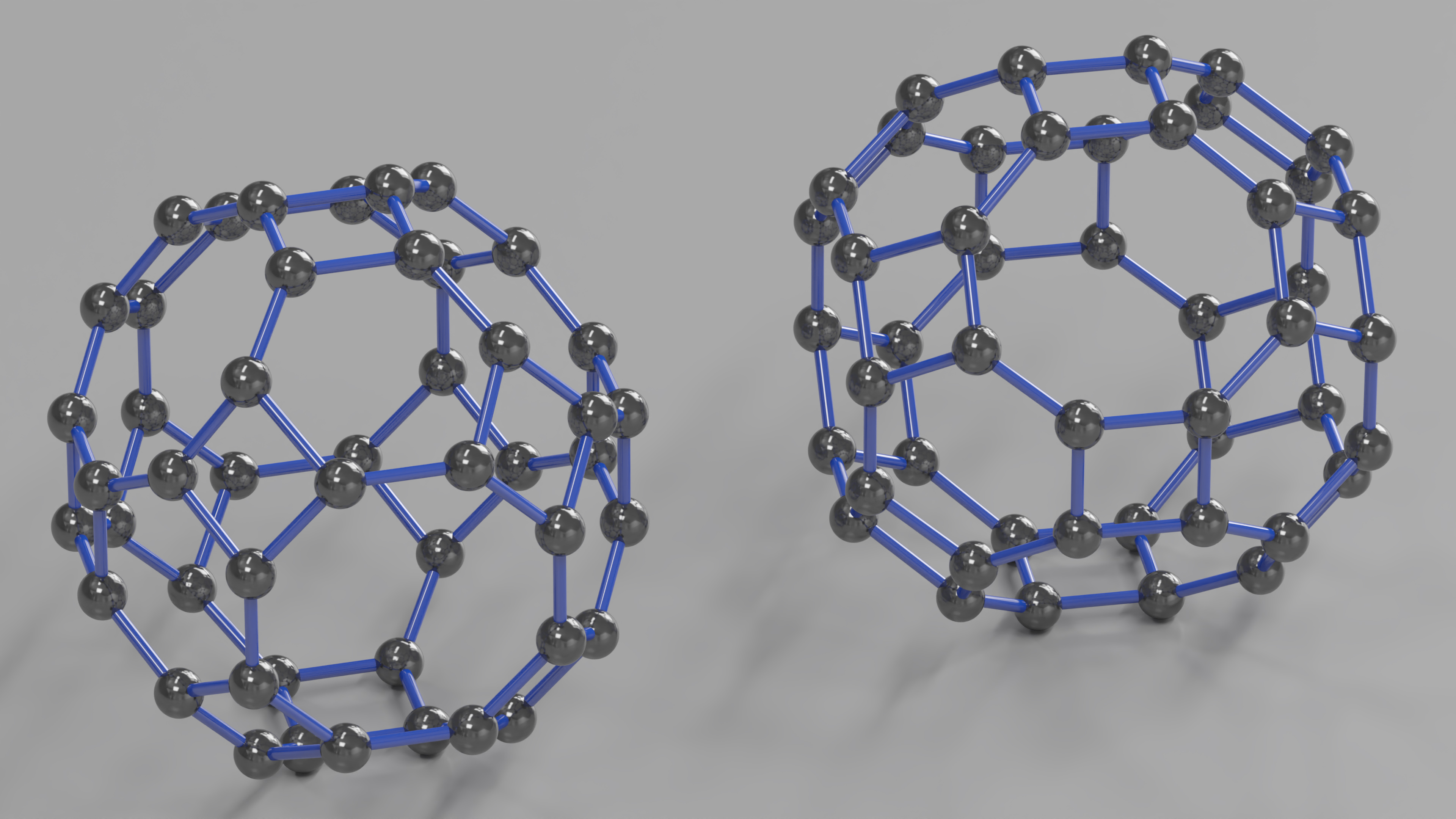 Buckminsterfullerene Molecule Structure 3D model