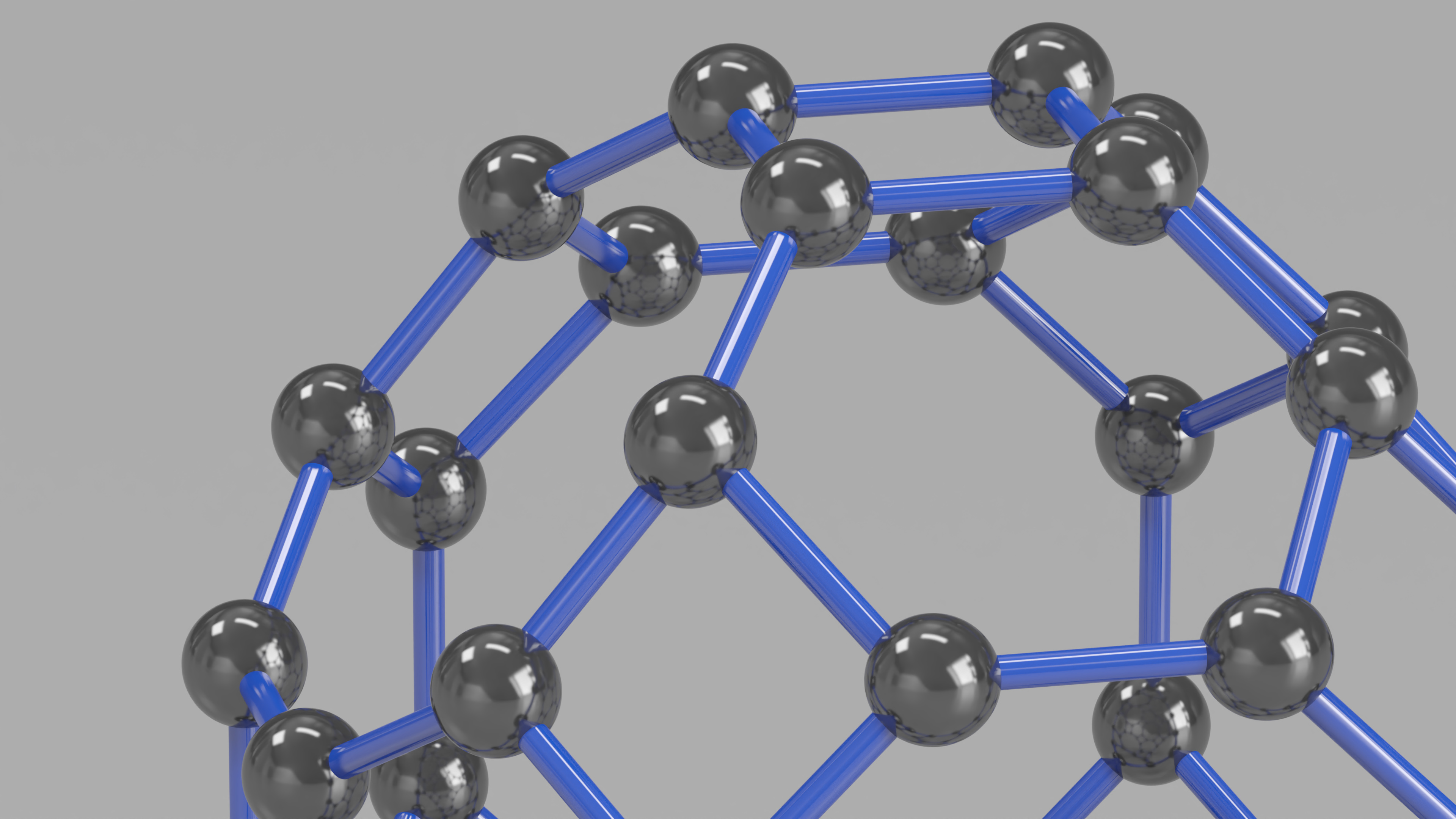Buckminsterfullerene Molecule Structure 3D model