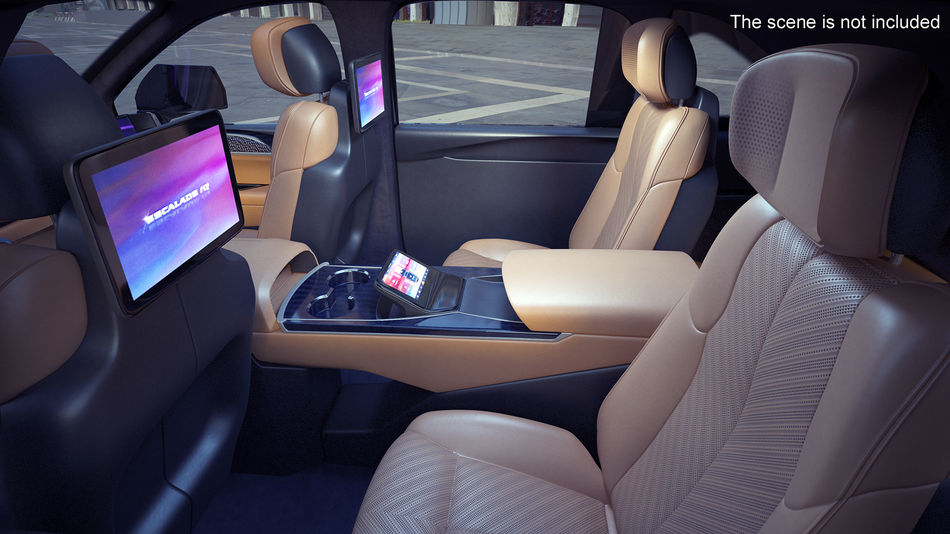 3D Cadillac Escalade IQ 2025 Black Raven Simple Interior model