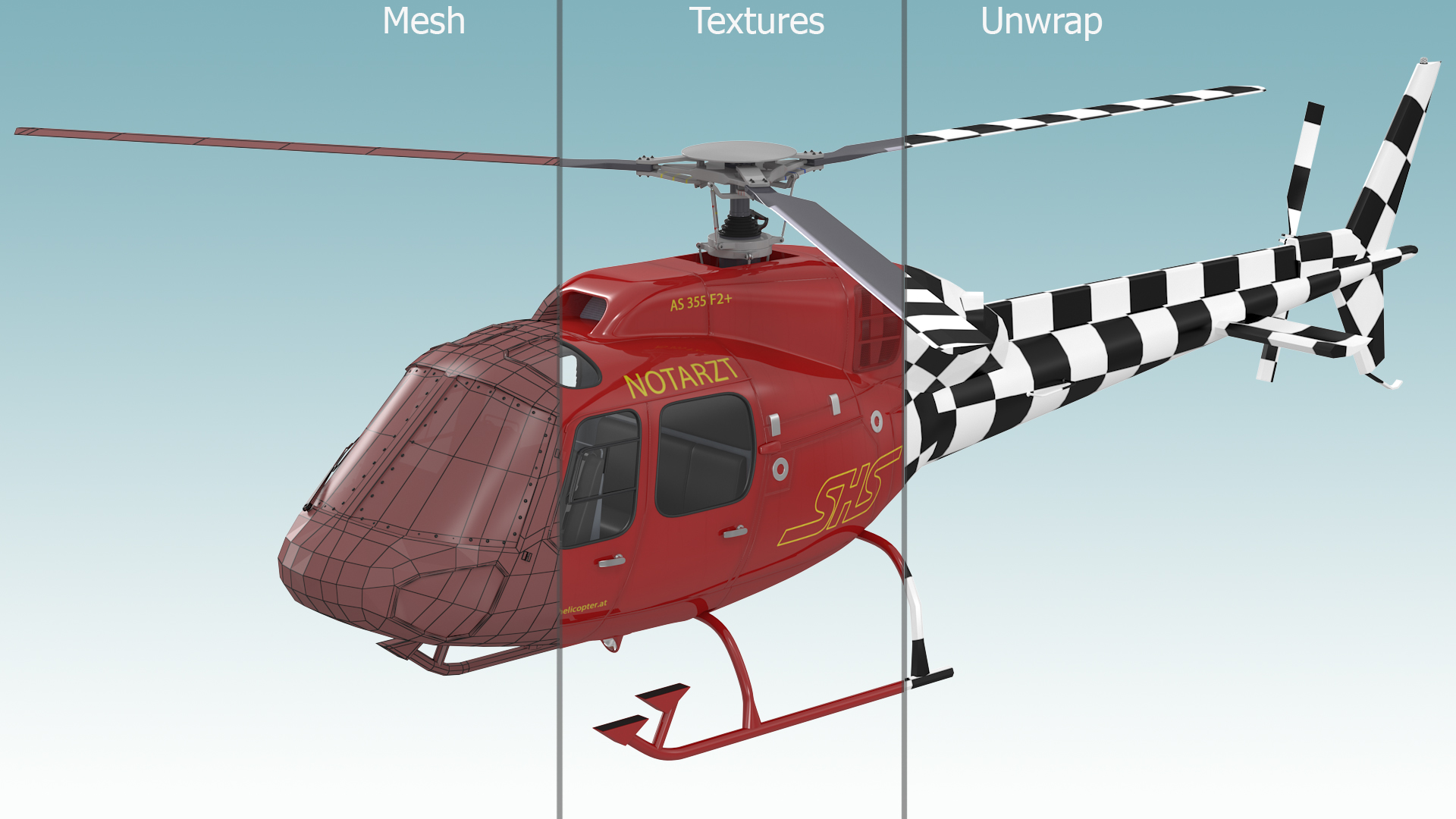 3D model Multi Mission Helicopter AS355