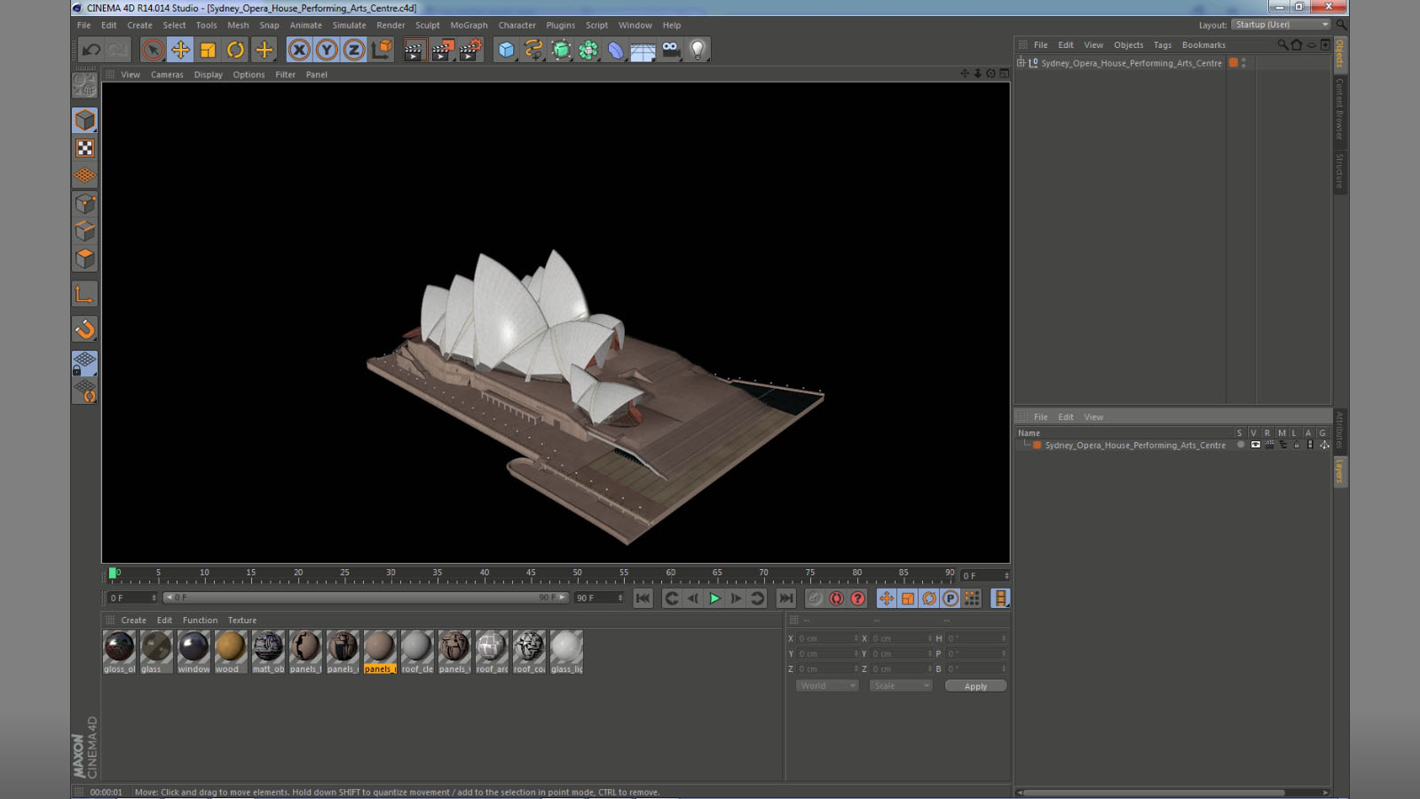 3D Sydney Opera House Performing Arts Centre
