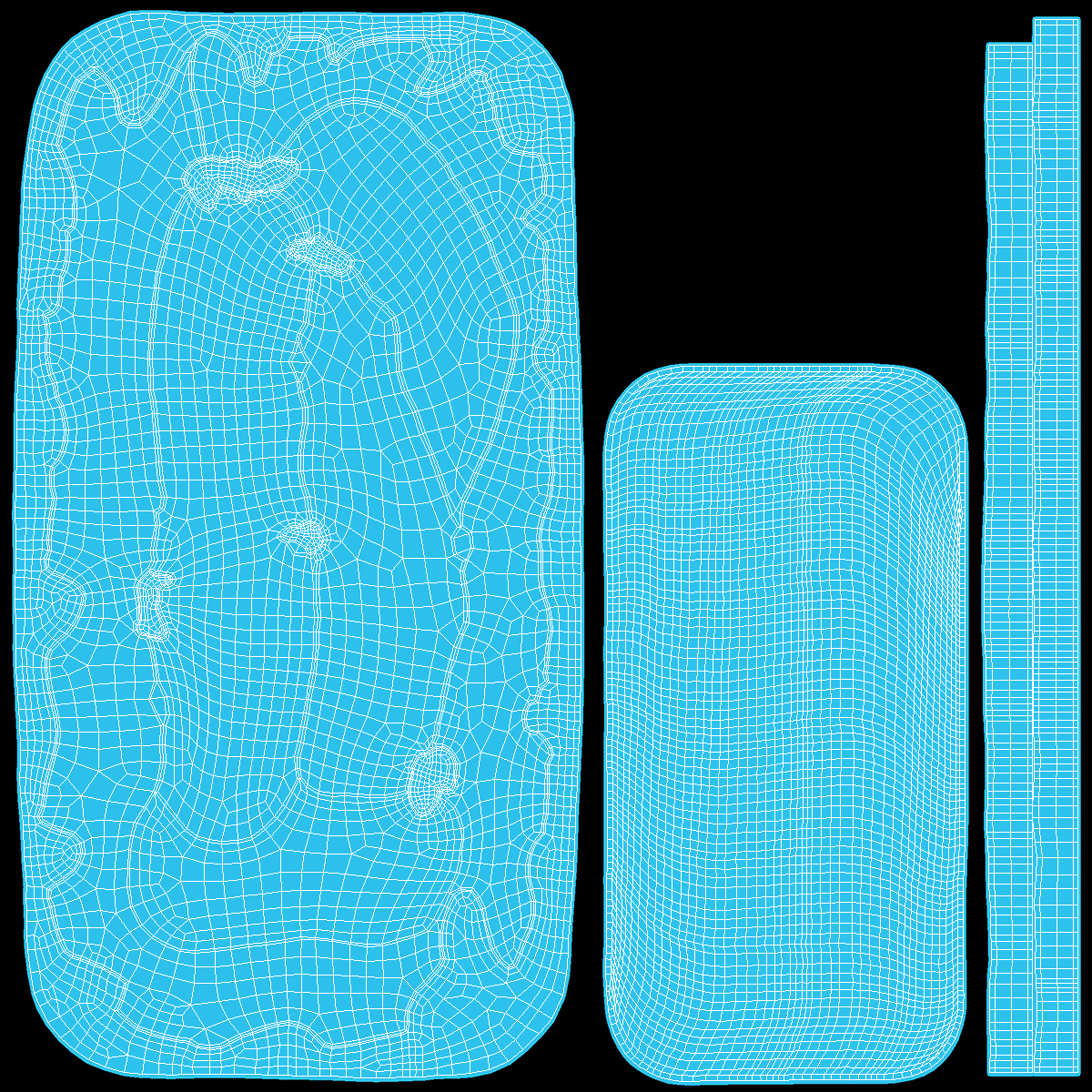 Blue Ice Cream Tray 3D model