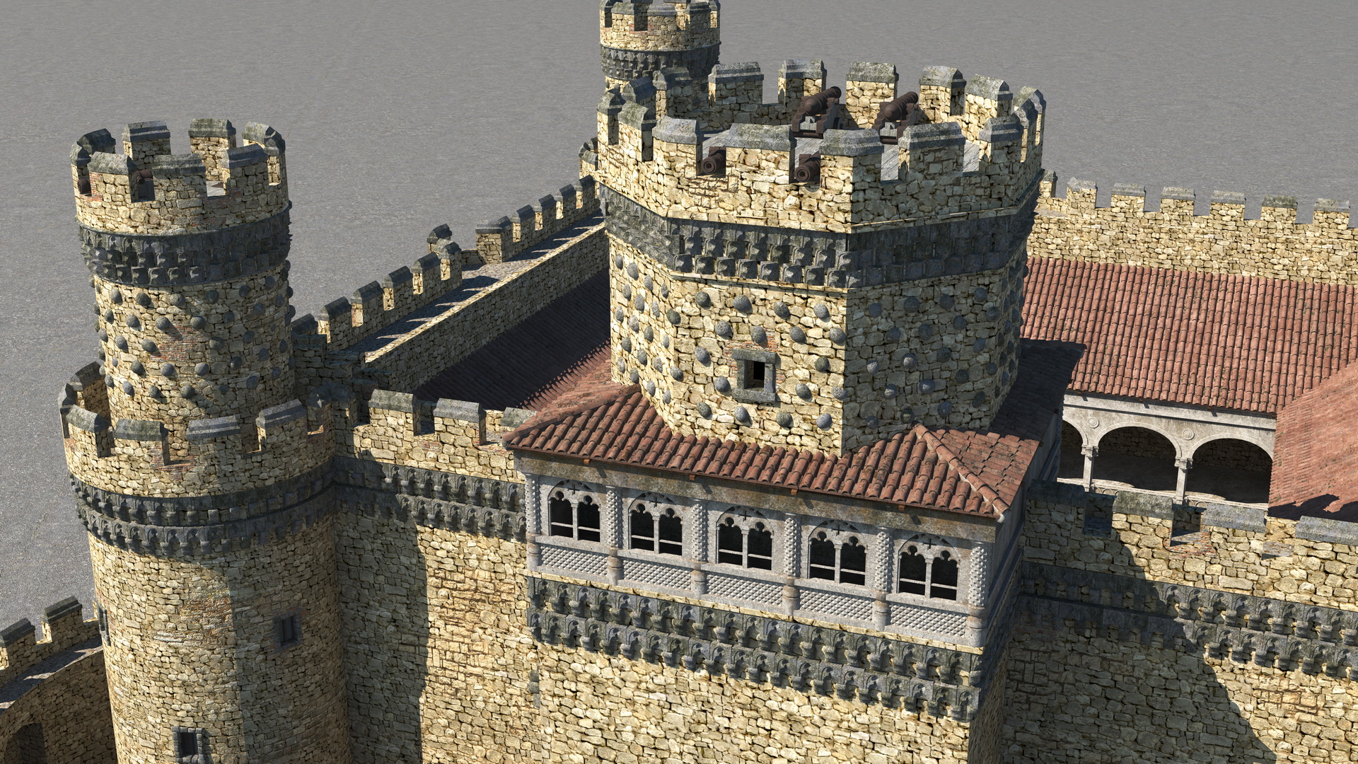 Medieval Castle Set 3D model