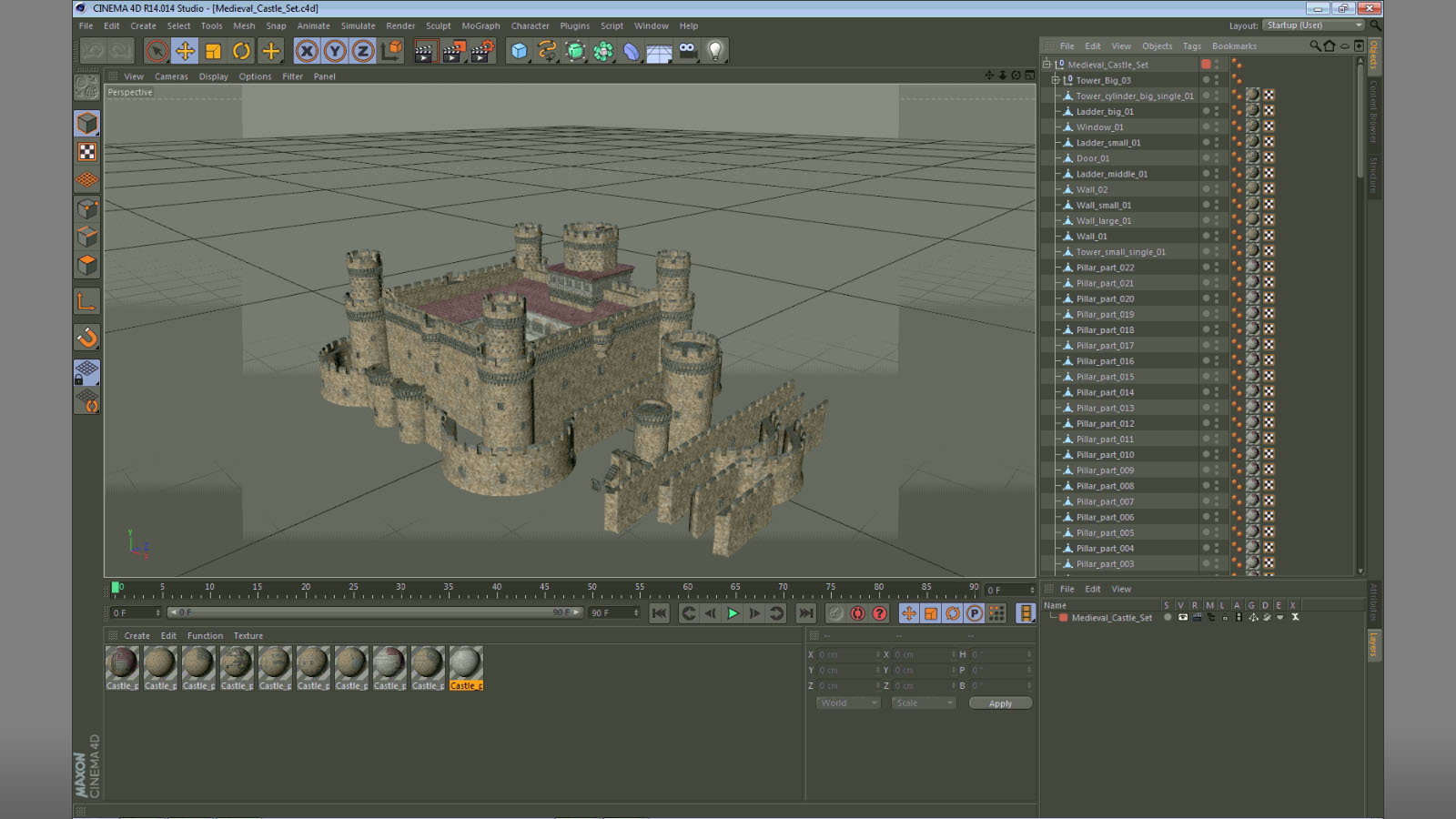 Medieval Castle Set 3D model