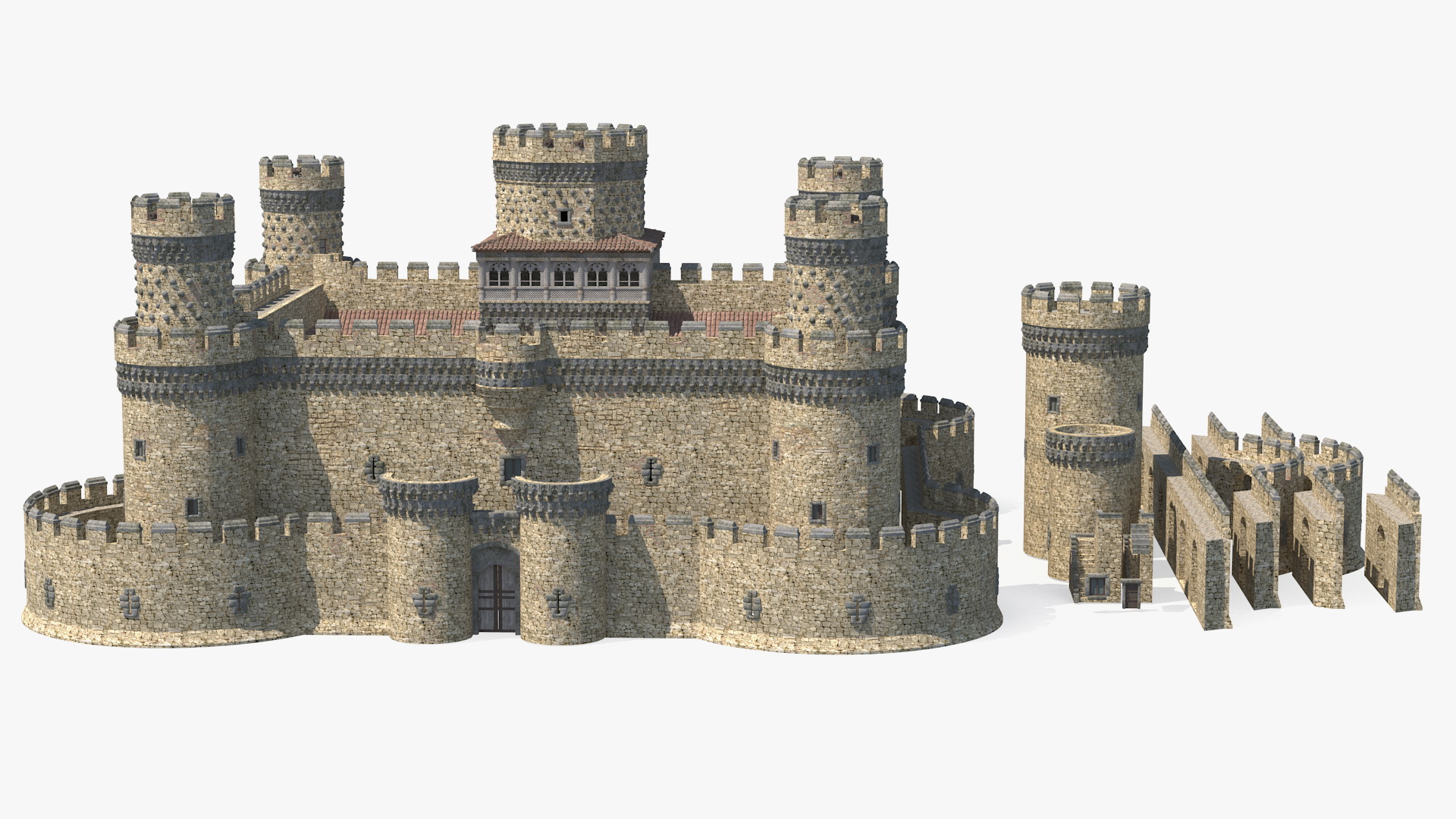 Medieval Castle Set 3D model