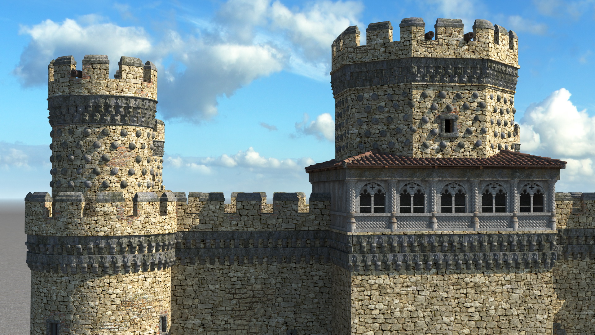 Medieval Castle Set 3D model