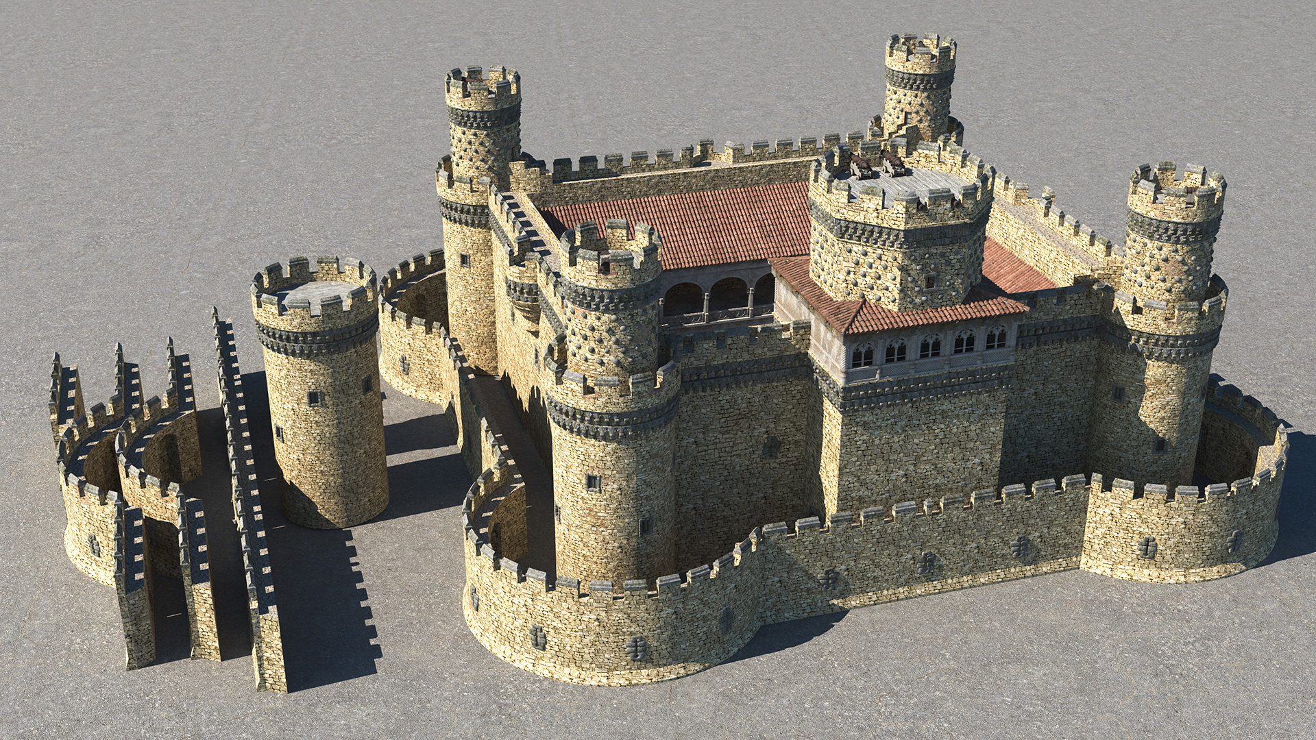 Medieval Castle Set 3D model