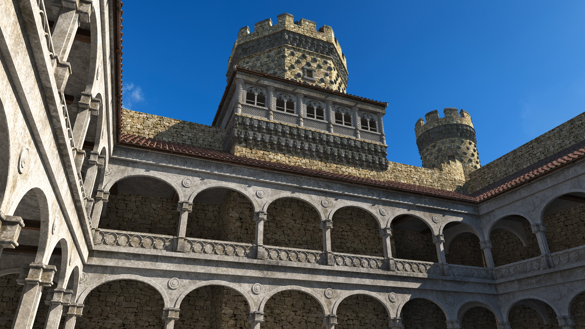 Medieval Castle Set 3D model