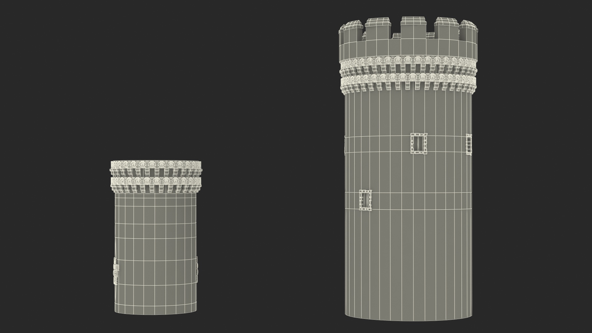 Medieval Castle Set 3D model