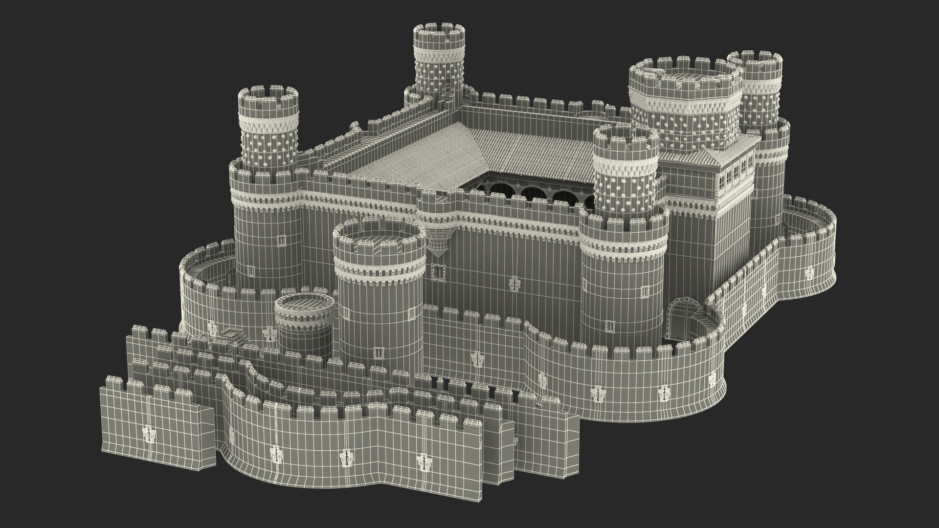 Medieval Castle Set 3D model