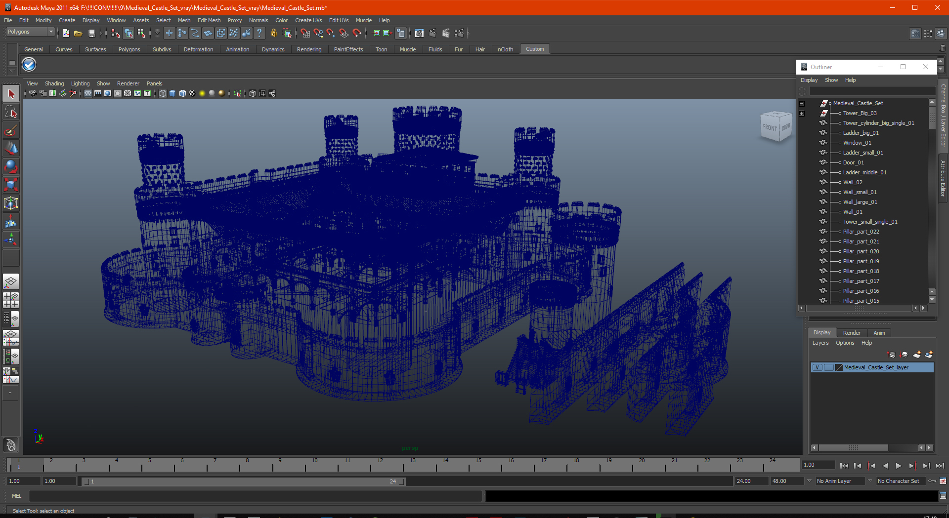 Medieval Castle Set 3D model