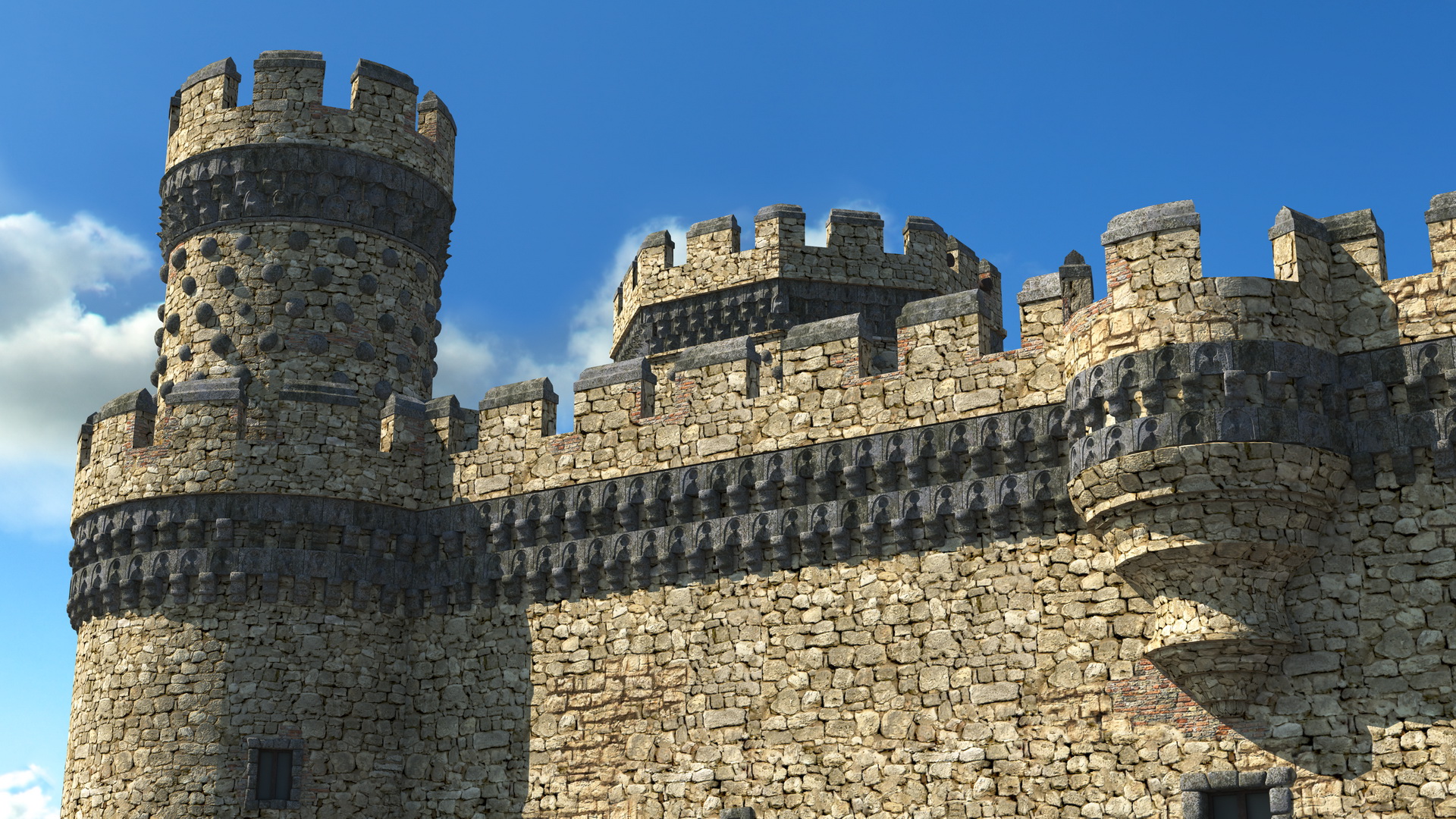 Medieval Castle Set 3D model