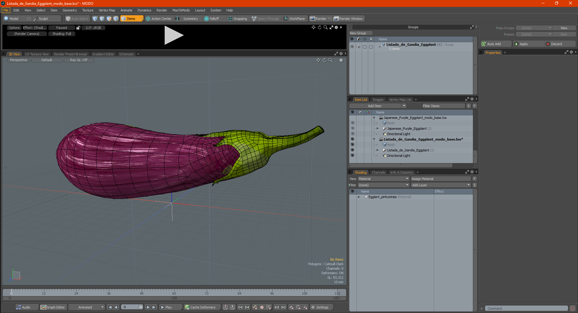 3D Listada de Gandia Eggplant